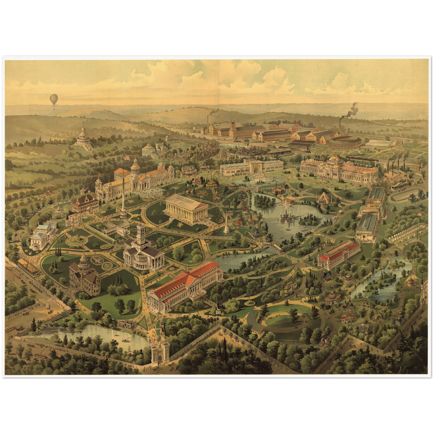 Historische Stadtansicht Nashville um 1897