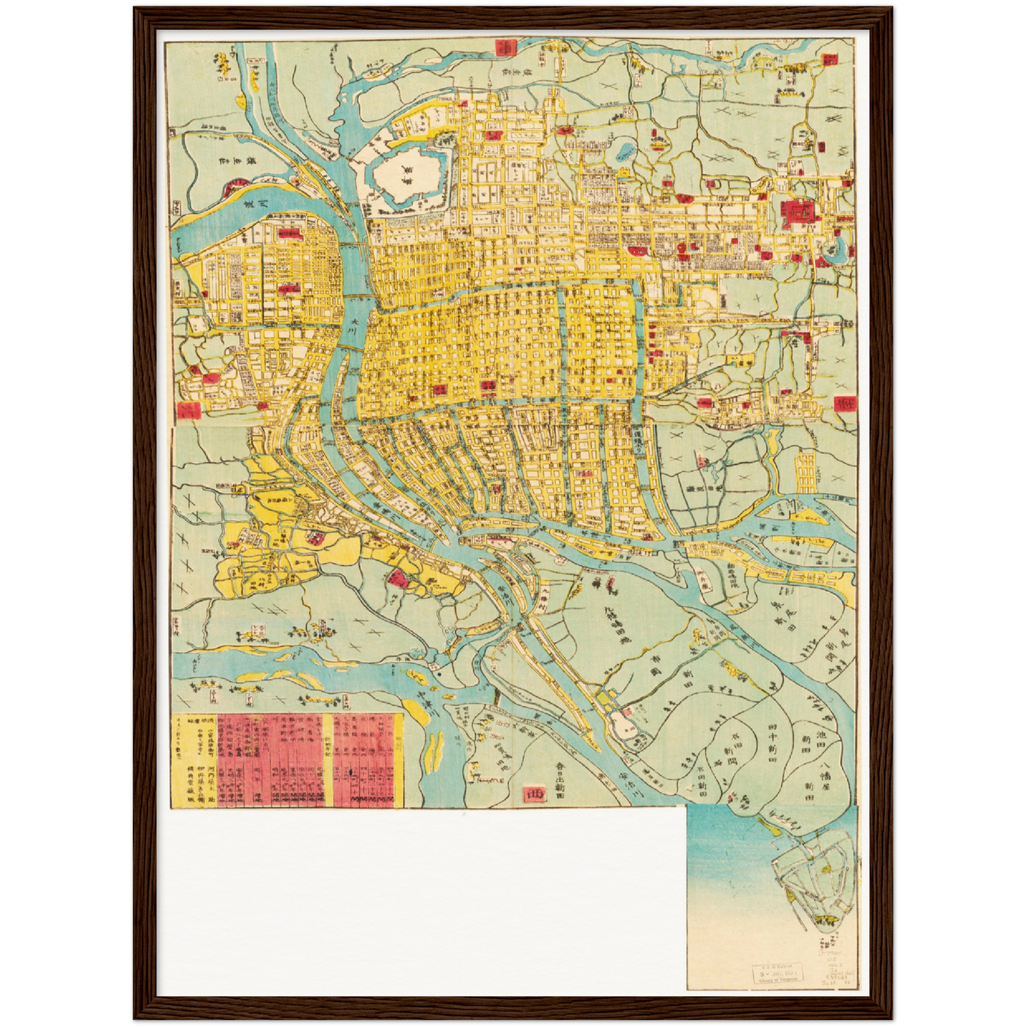 Historical city map Test product horizontal 3 sizes