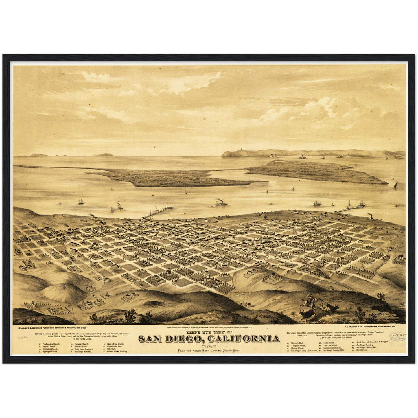 Historical city map Test product horizontal 3 sizes