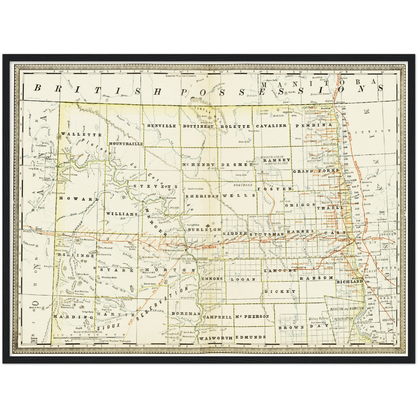 Historical city map Test product horizontal 3 sizes