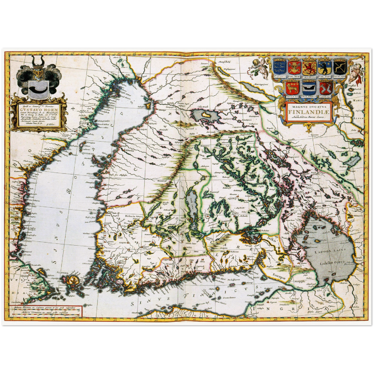 Historische Landkarte Finnland um 1690