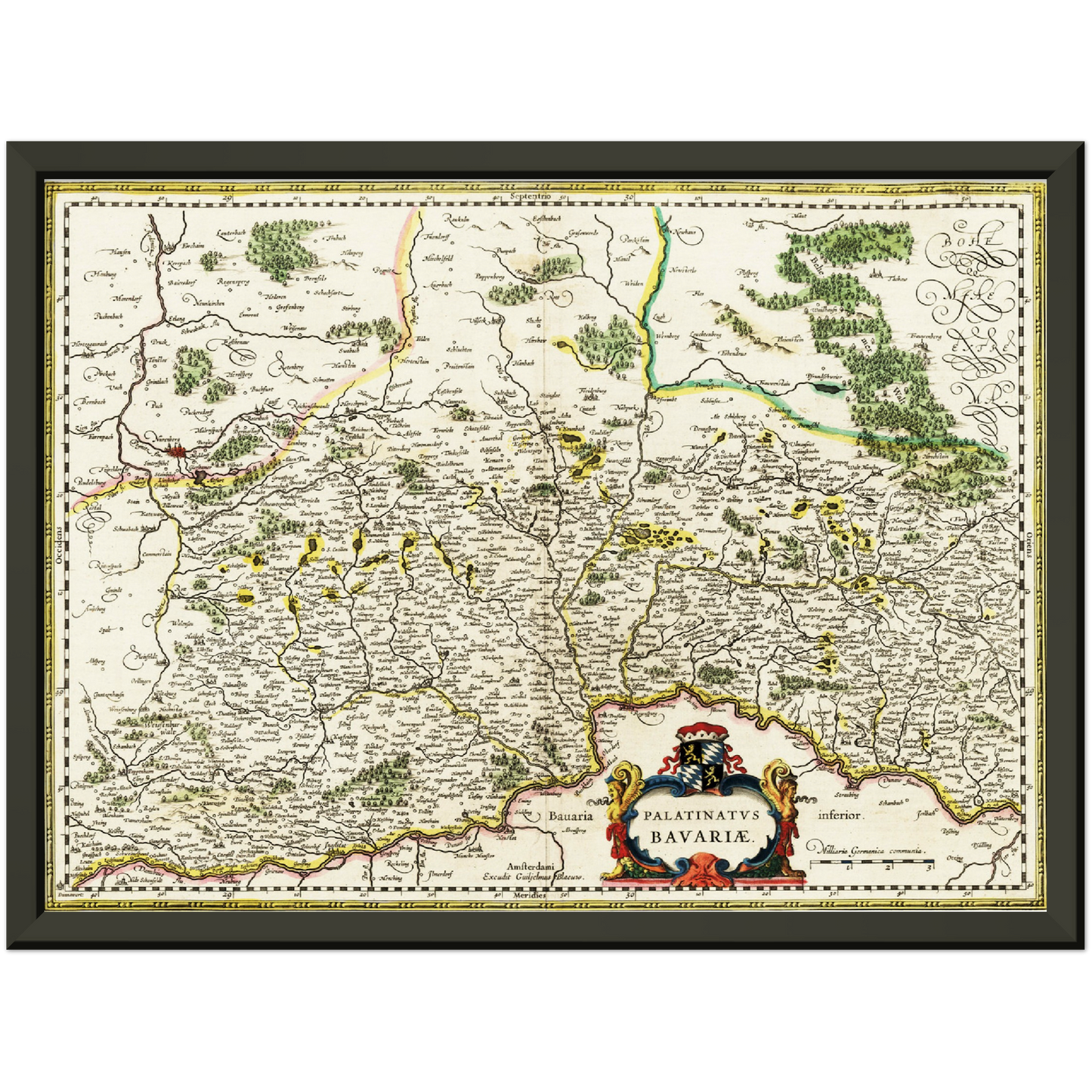 Historische Landkarte Oberpfalz um 1647