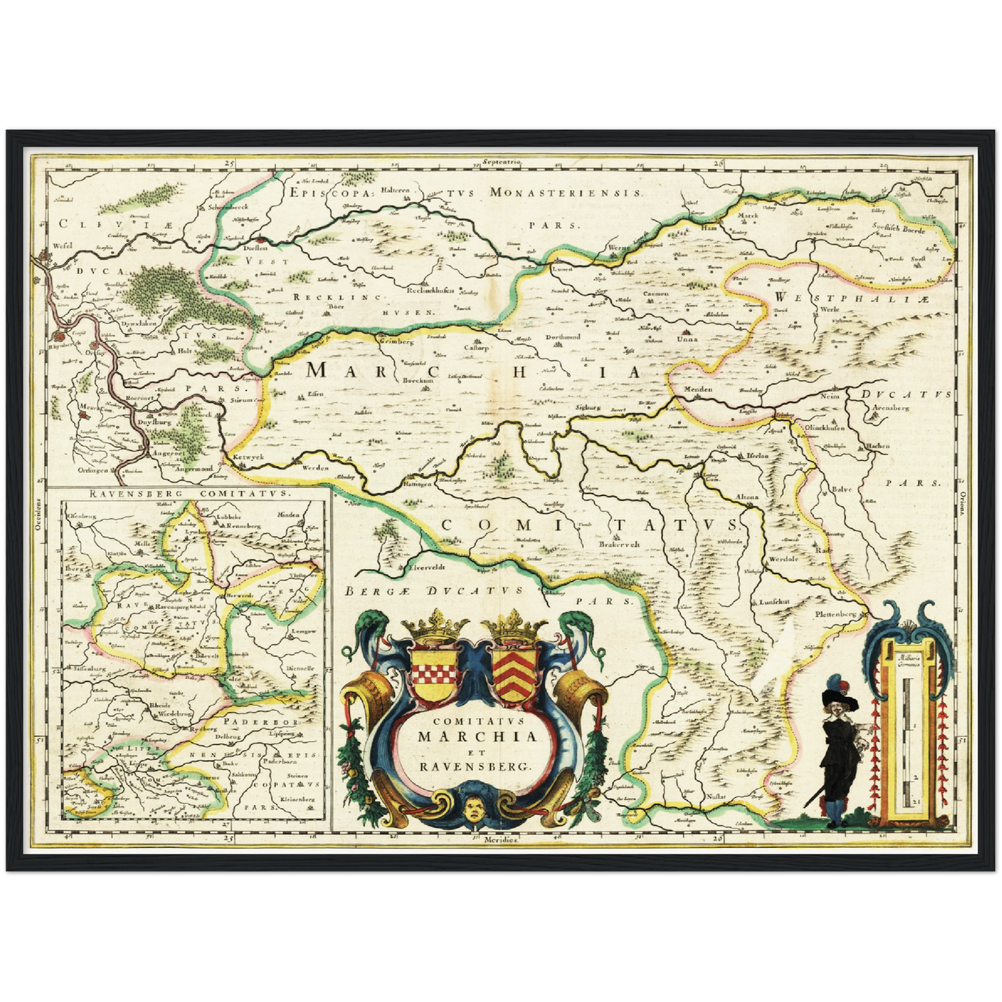 Historische Landkarte Ravensburg um 1647
