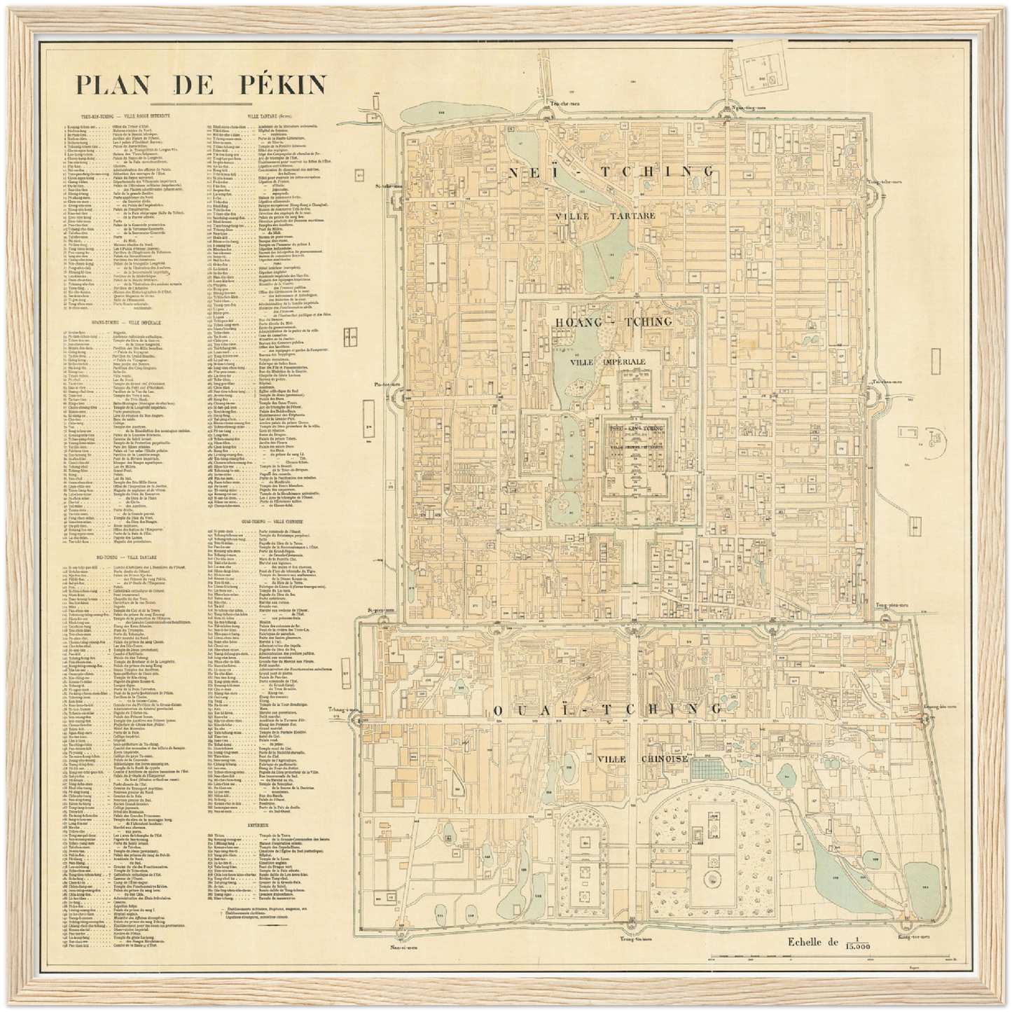 Historischer Stadtplan Peking um 1900