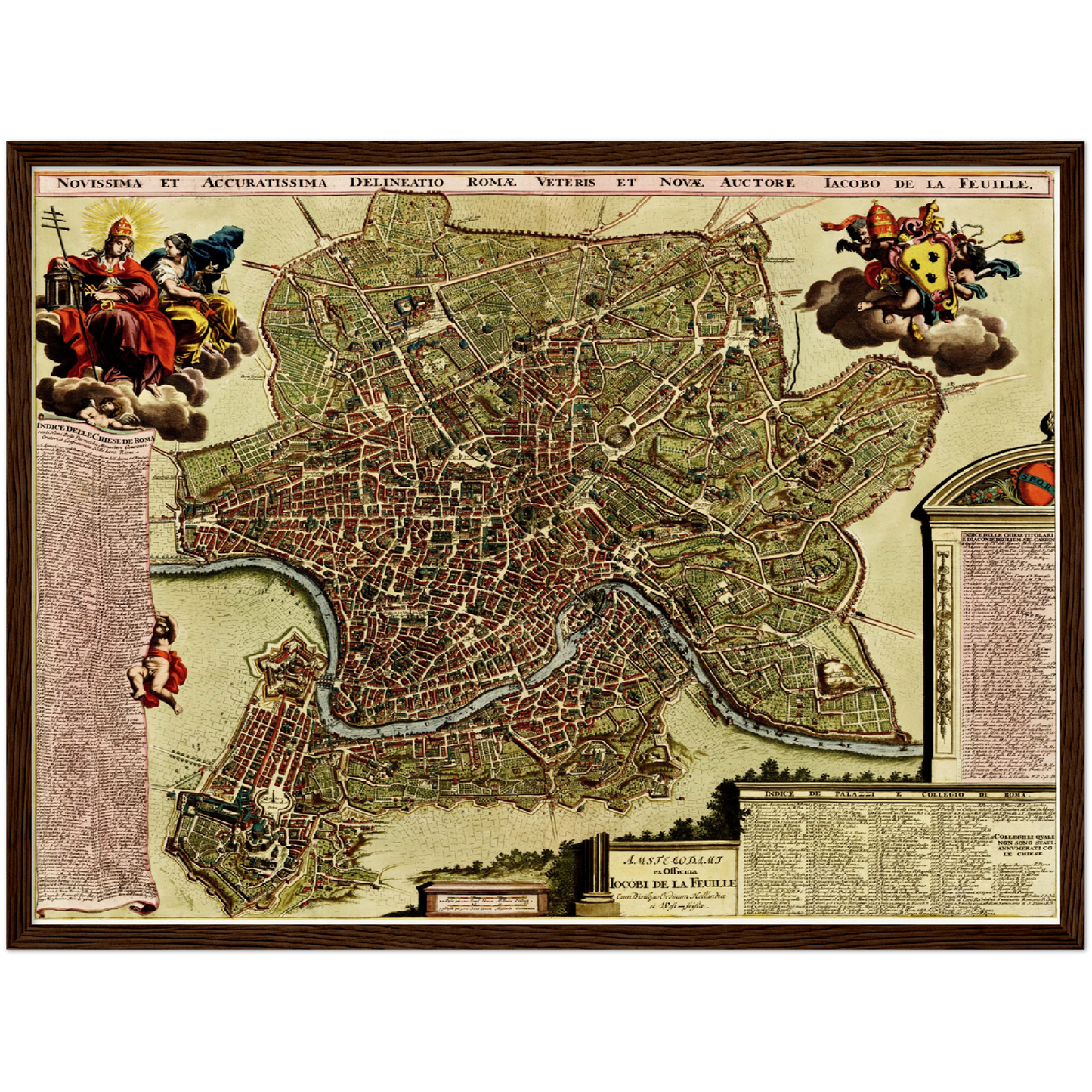 Historischer Stadtplan Rom um 1700