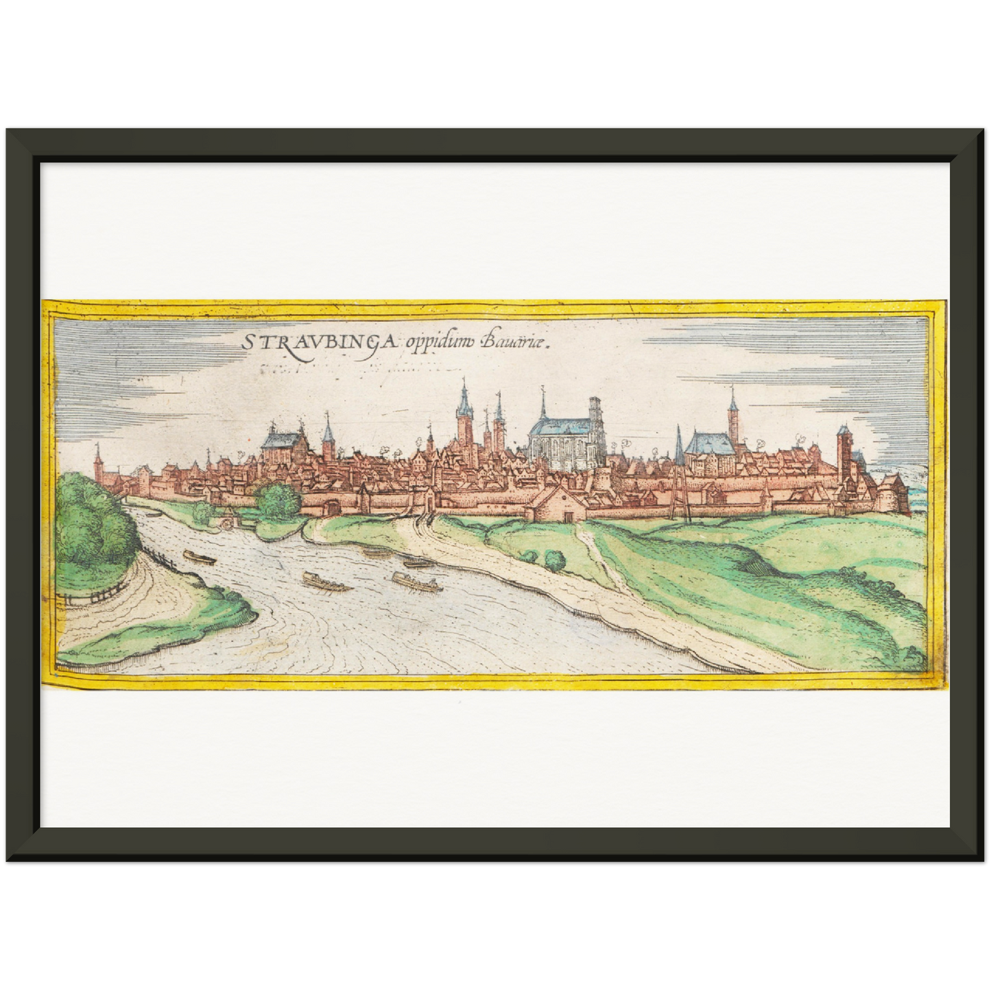 Historische Stadtansicht Straubing um 1570