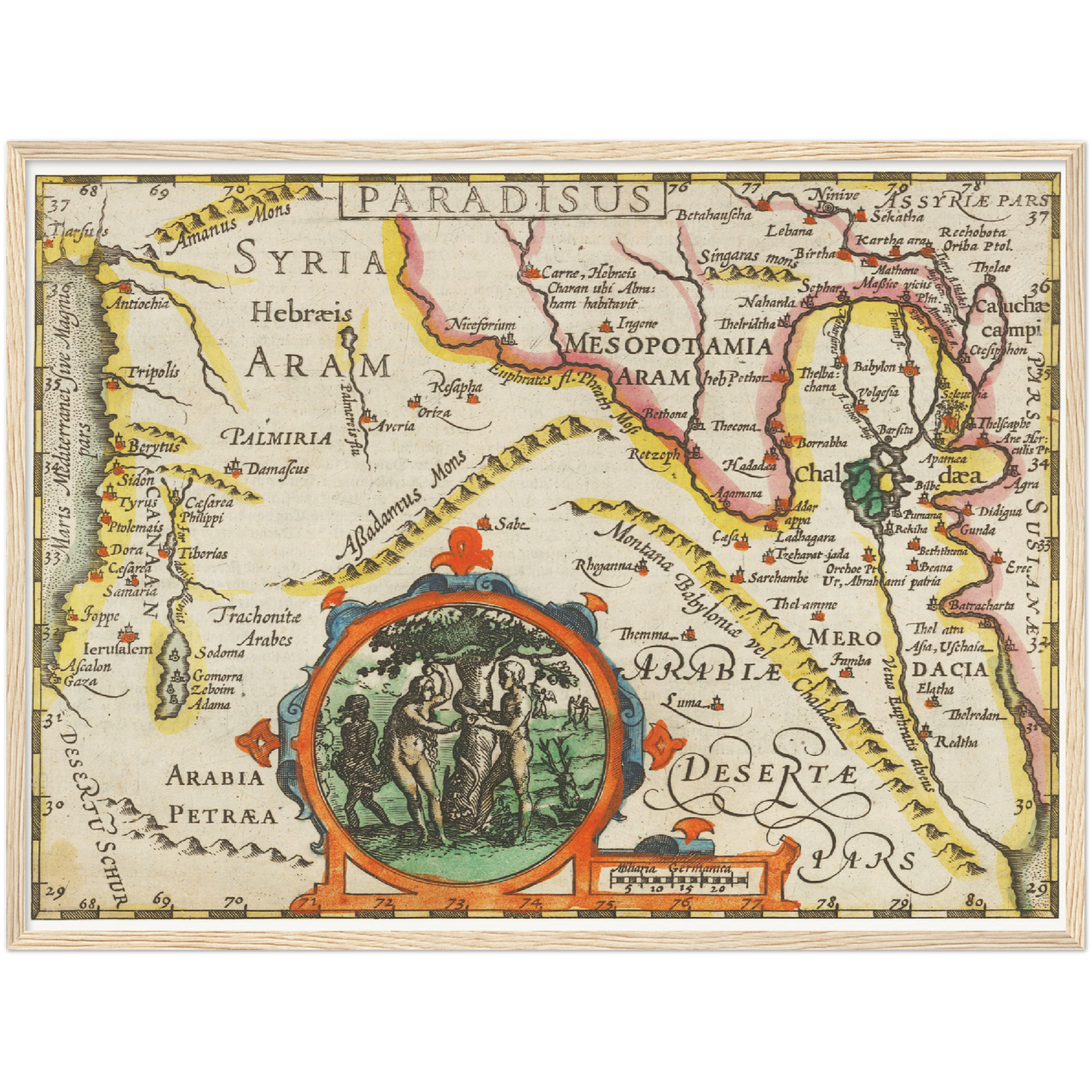 Historische Landkarte Syrien um 1609
