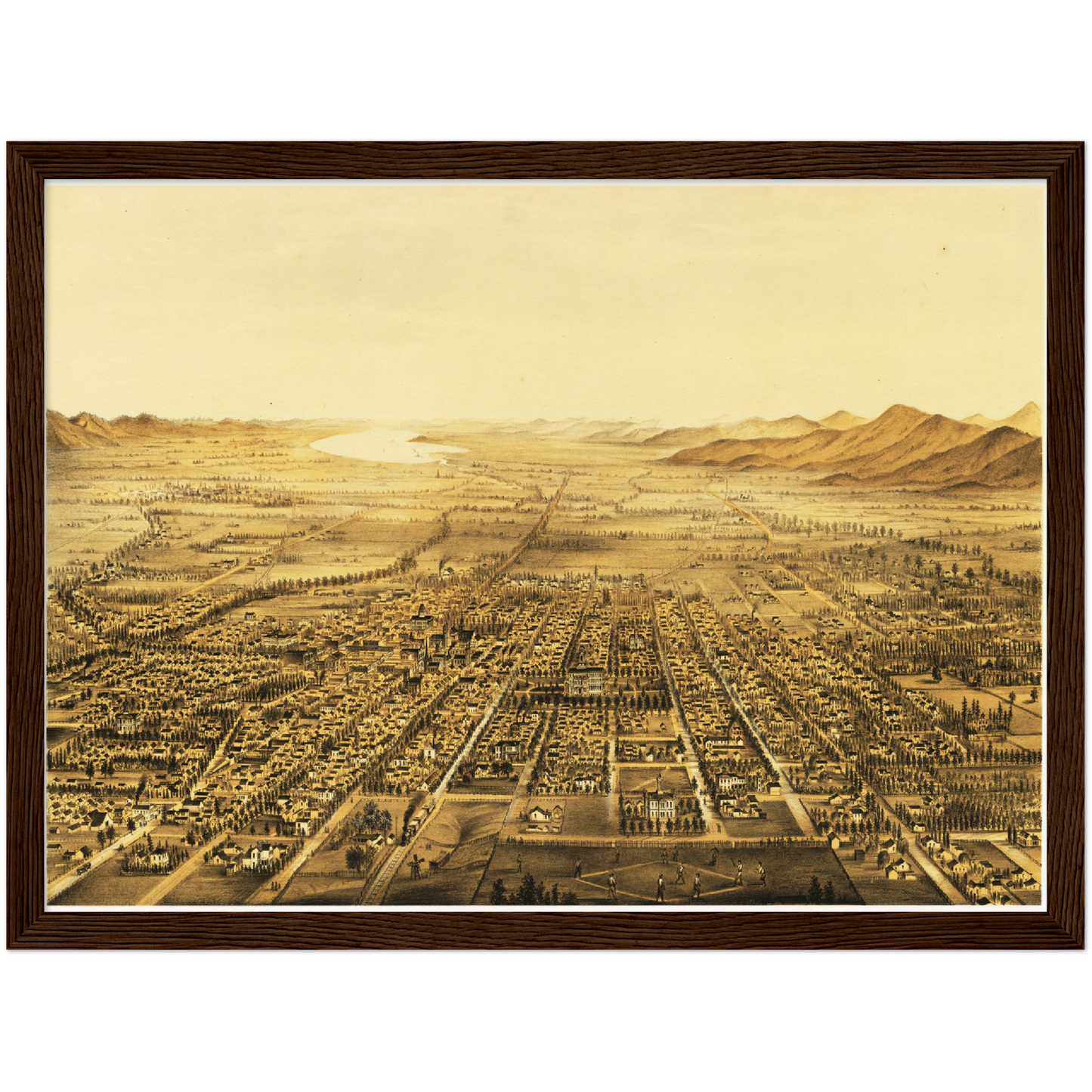 Historische Stadtansicht San José um 1875