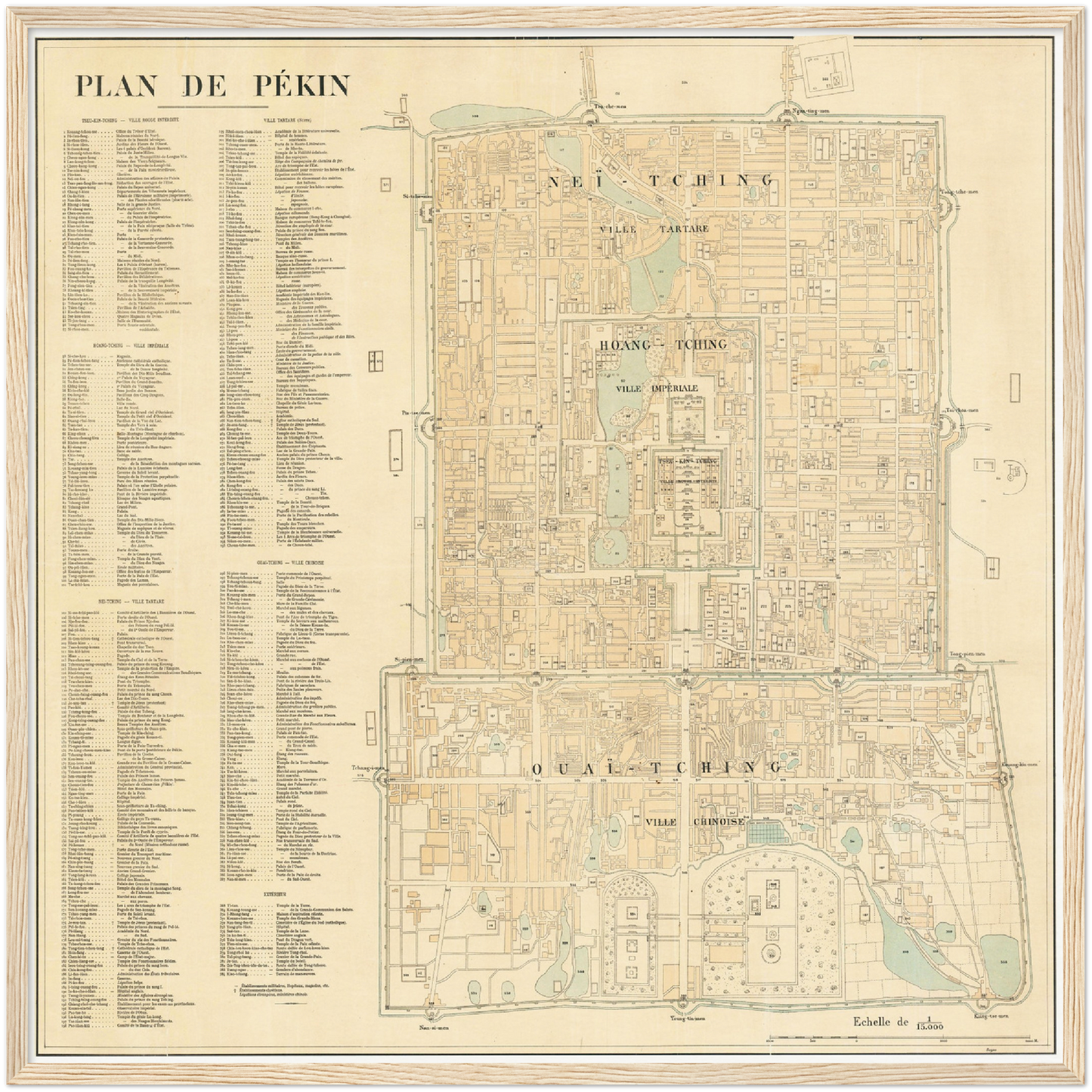 Historischer Stadtplan Peking um 1900