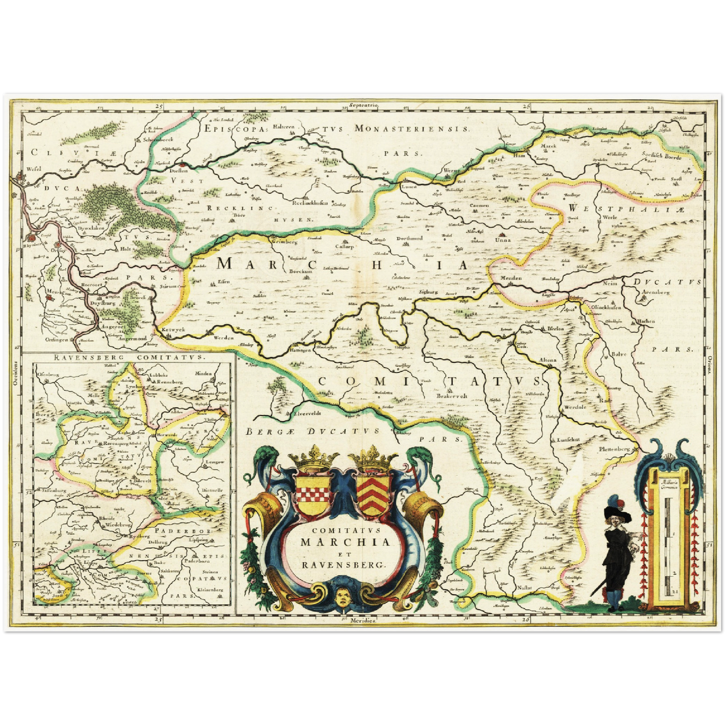 Historische Landkarte Ravensburg um 1647