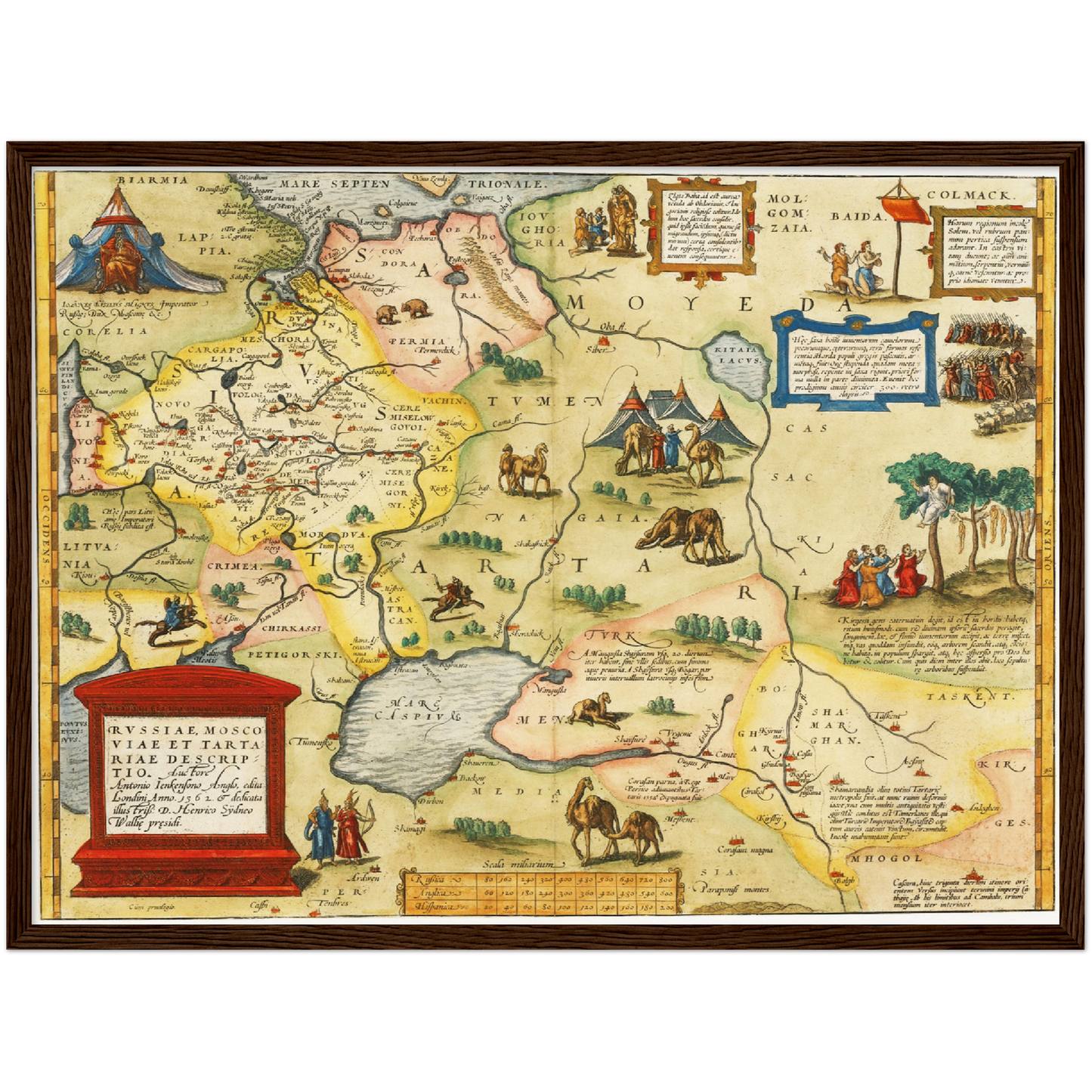 Historische Landkarte Russland um 1580