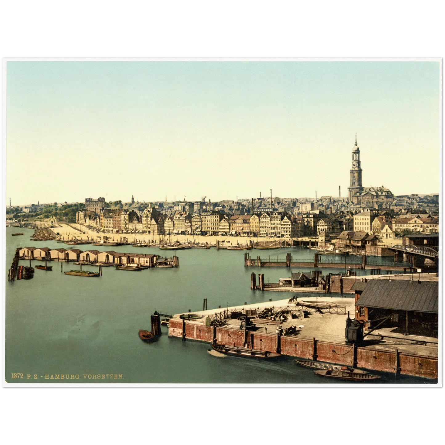 Historische Ansicht Hamburger Hafen um 1895
