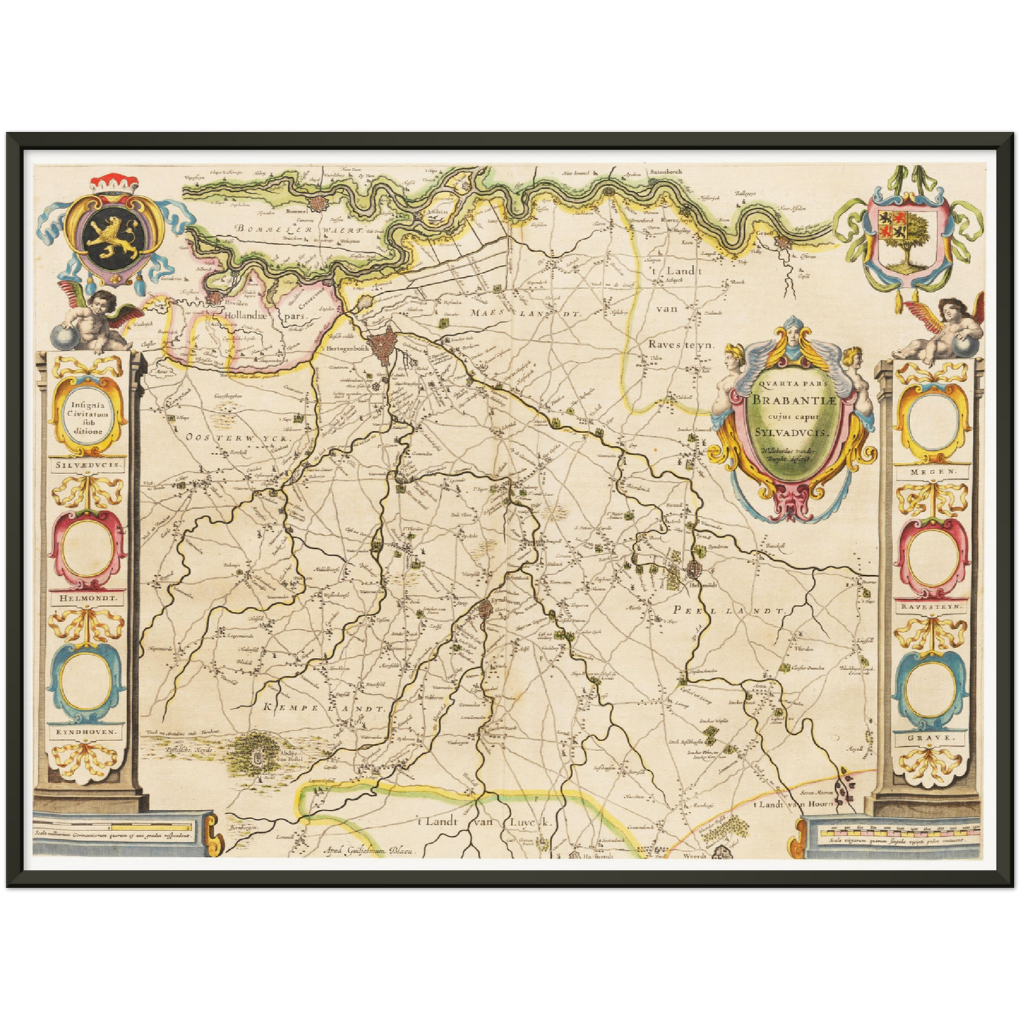 Historische Landkarte Brabant um 1635