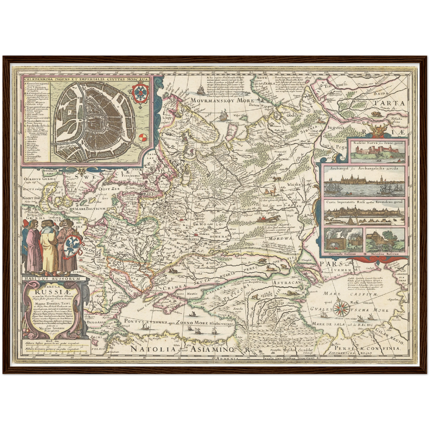 Historische Landkarte Russland um 1651