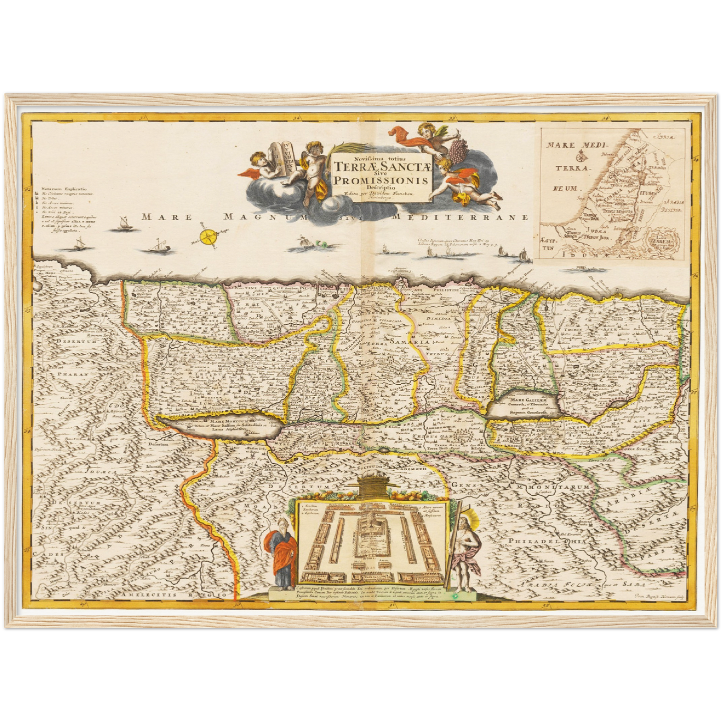 Historische Landkarte Heiliges Land um 1694