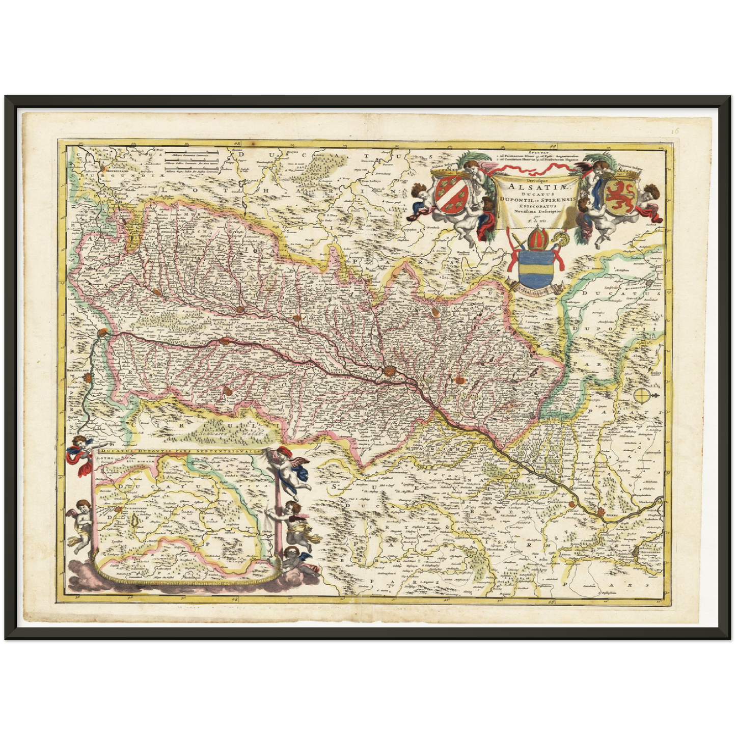 Historische Landkarte Baden um 1680