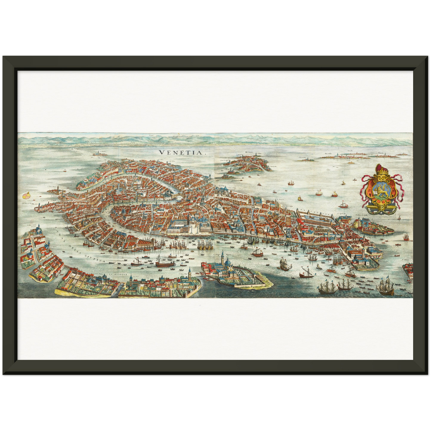 Historische Stadtansicht Venedig um 1636