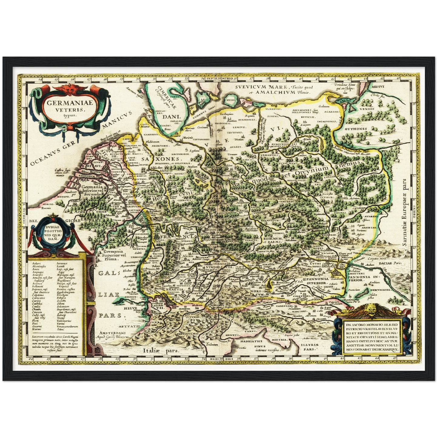 Historische Landkarte Historisches Germanien um 1647