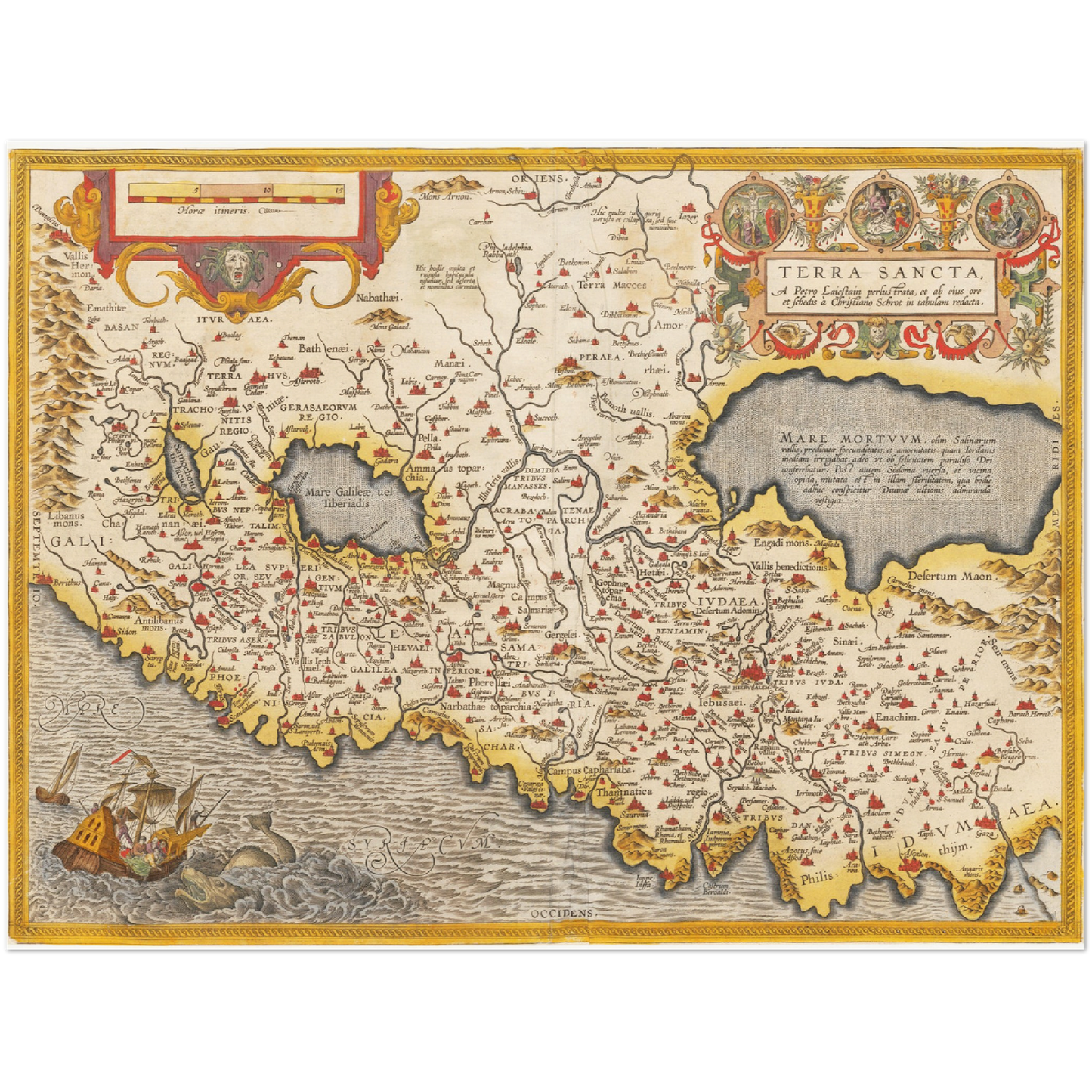 Historische Landkarte Heiliges Land um 1609