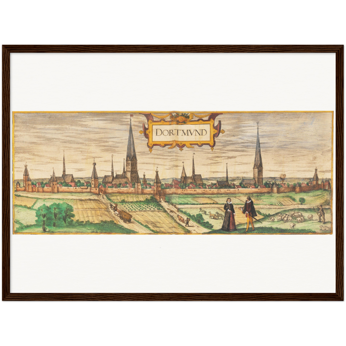 Historische Stadtansicht Dortmund um 1592
