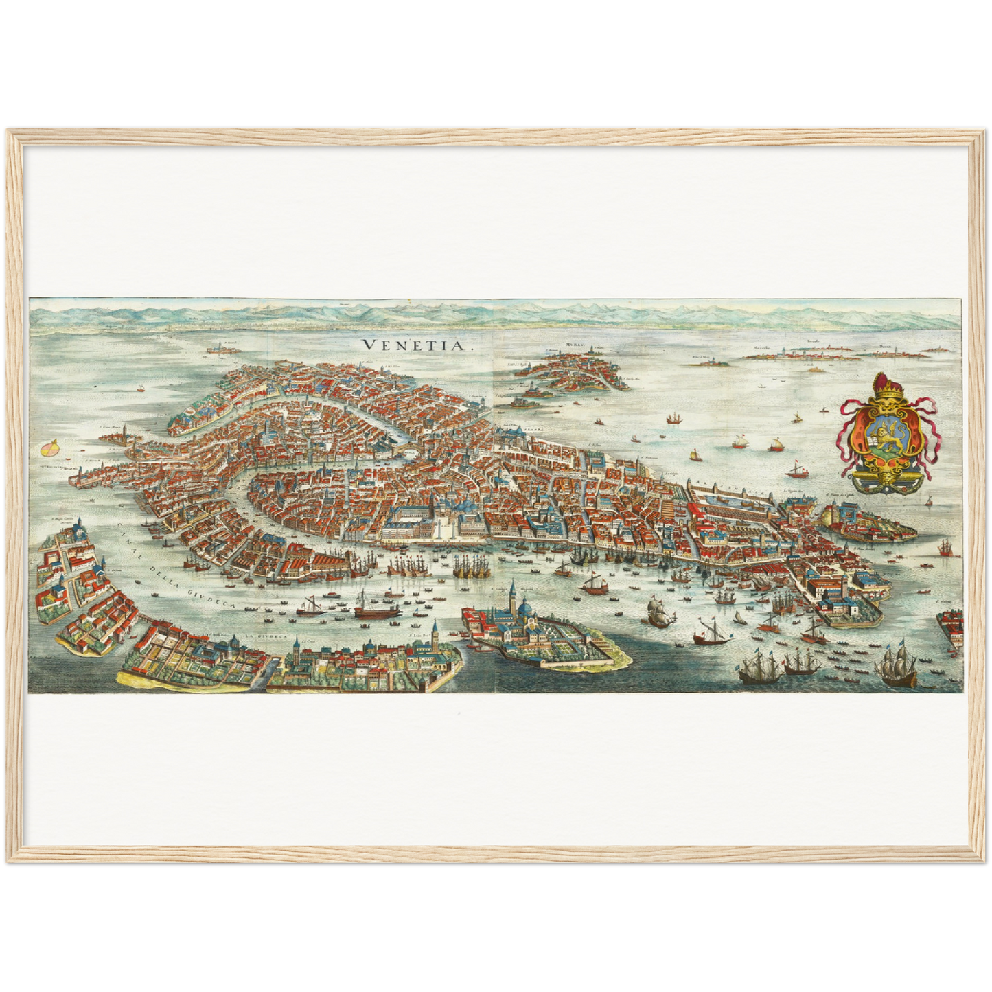 Historische Stadtansicht Venedig um 1636