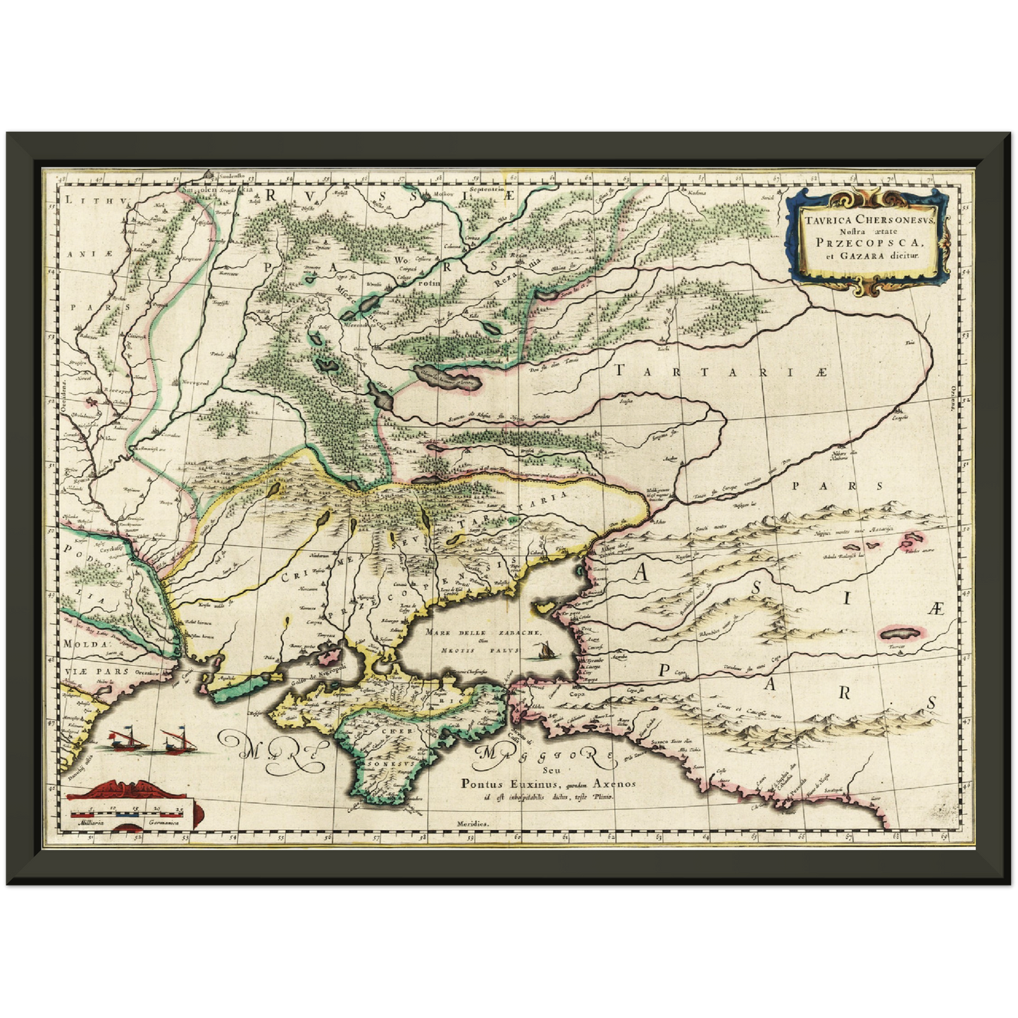 Historical city map Test product horizontal 3 sizes