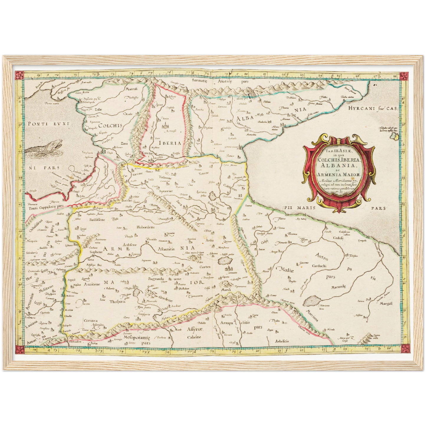 Historische Landkarte Kaukasus um 1704