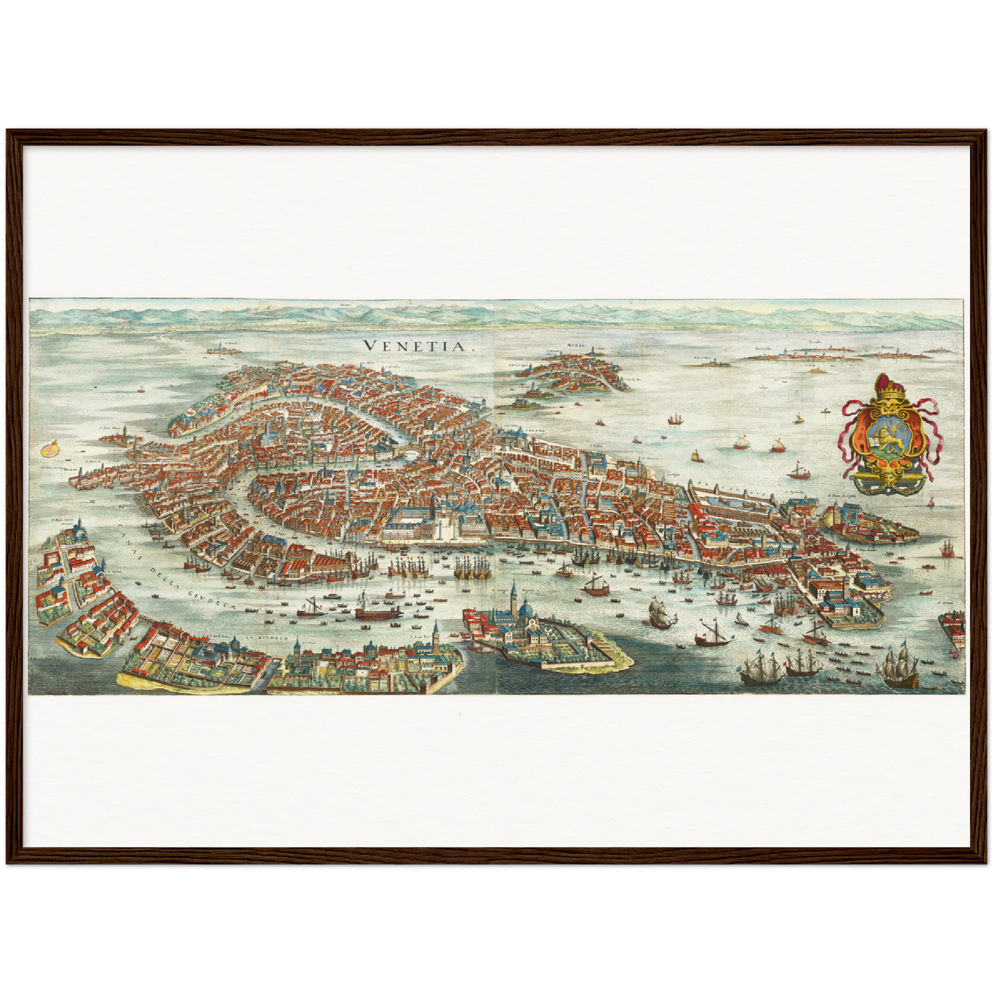 Historische Stadtansicht Venedig um 1636