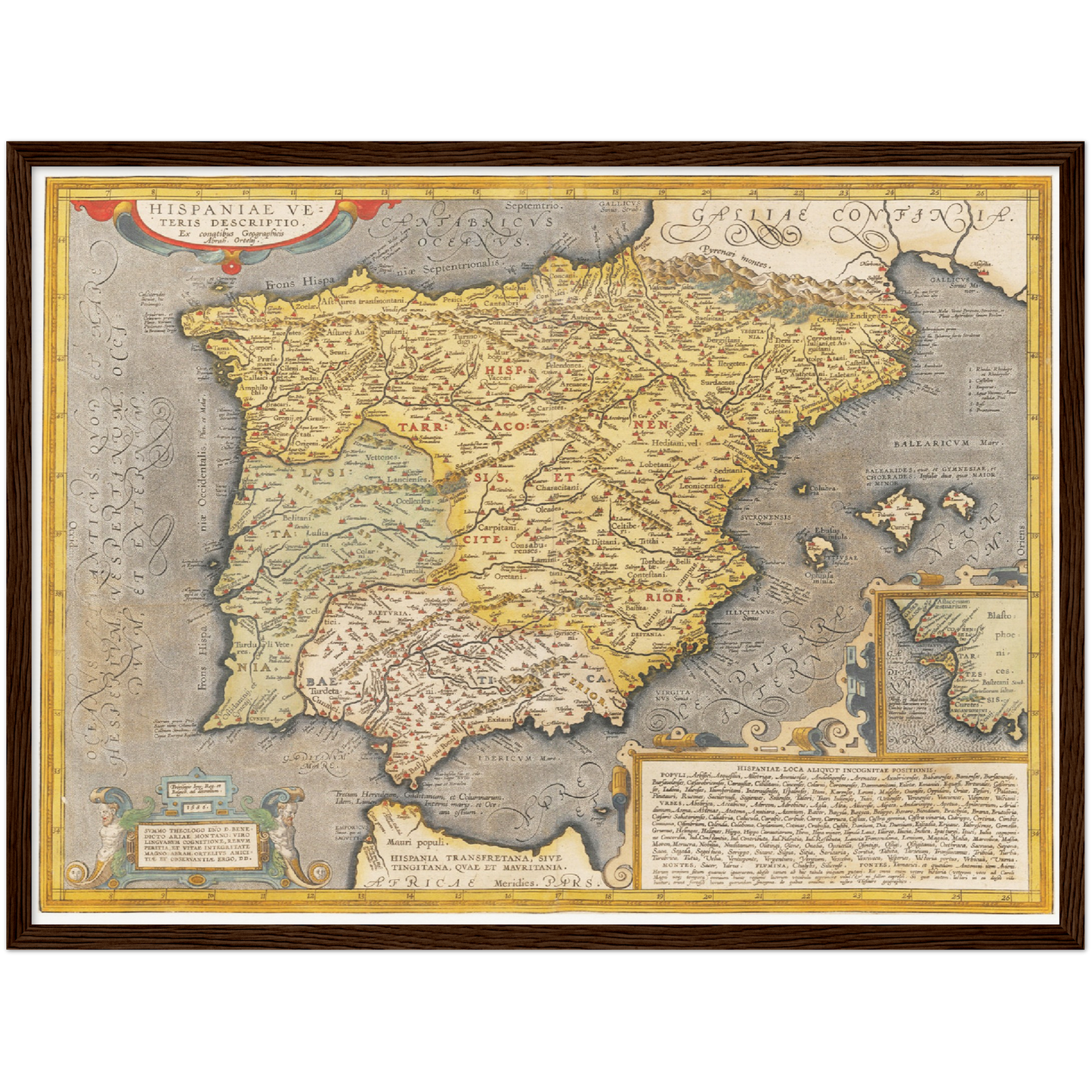 Historische Landkarte Historisches Spanien um 1609