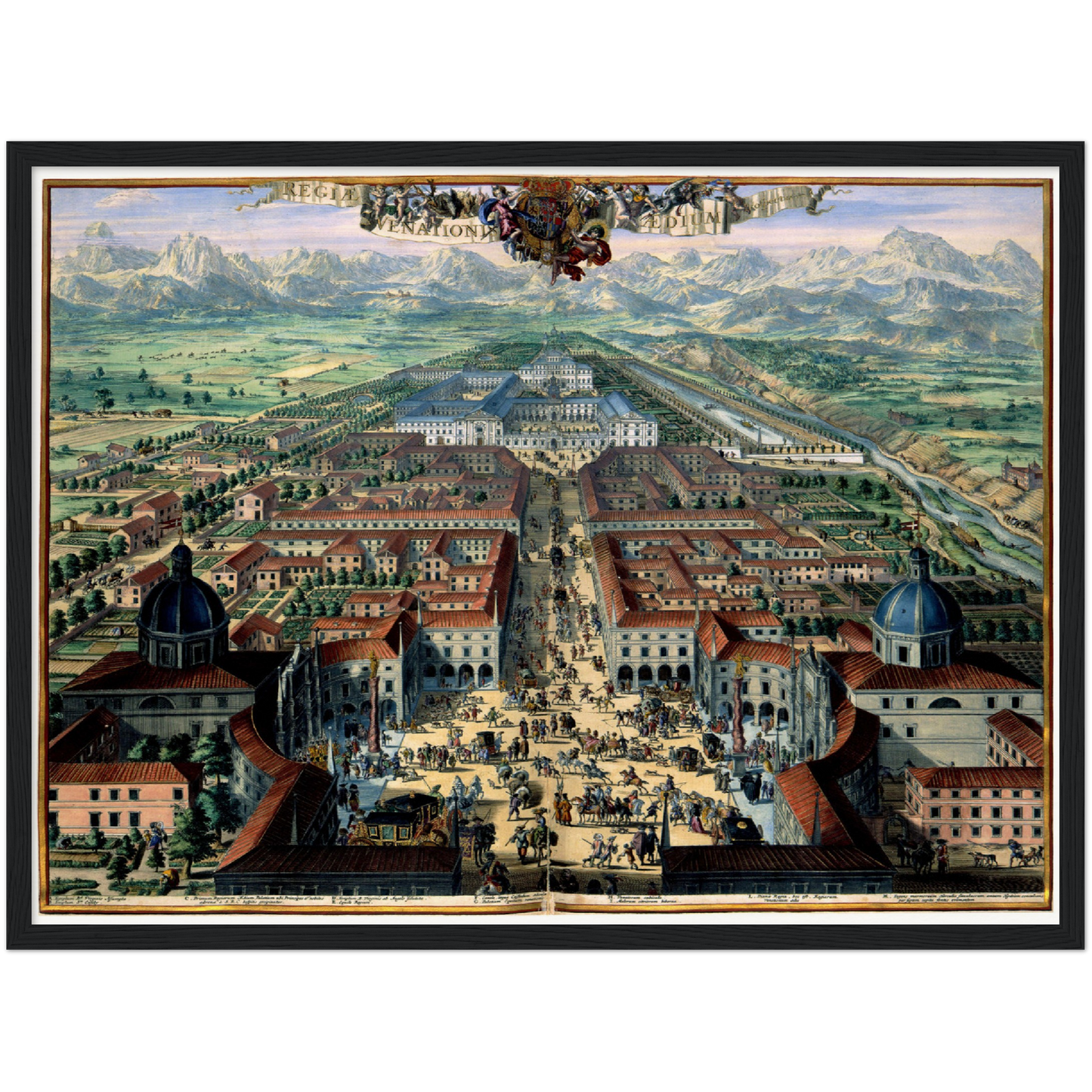 Historische Stadtansicht Turin um 1682