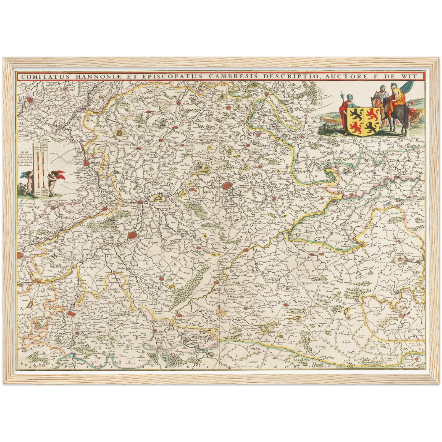 Historische Landkarte Hennegau um 1670