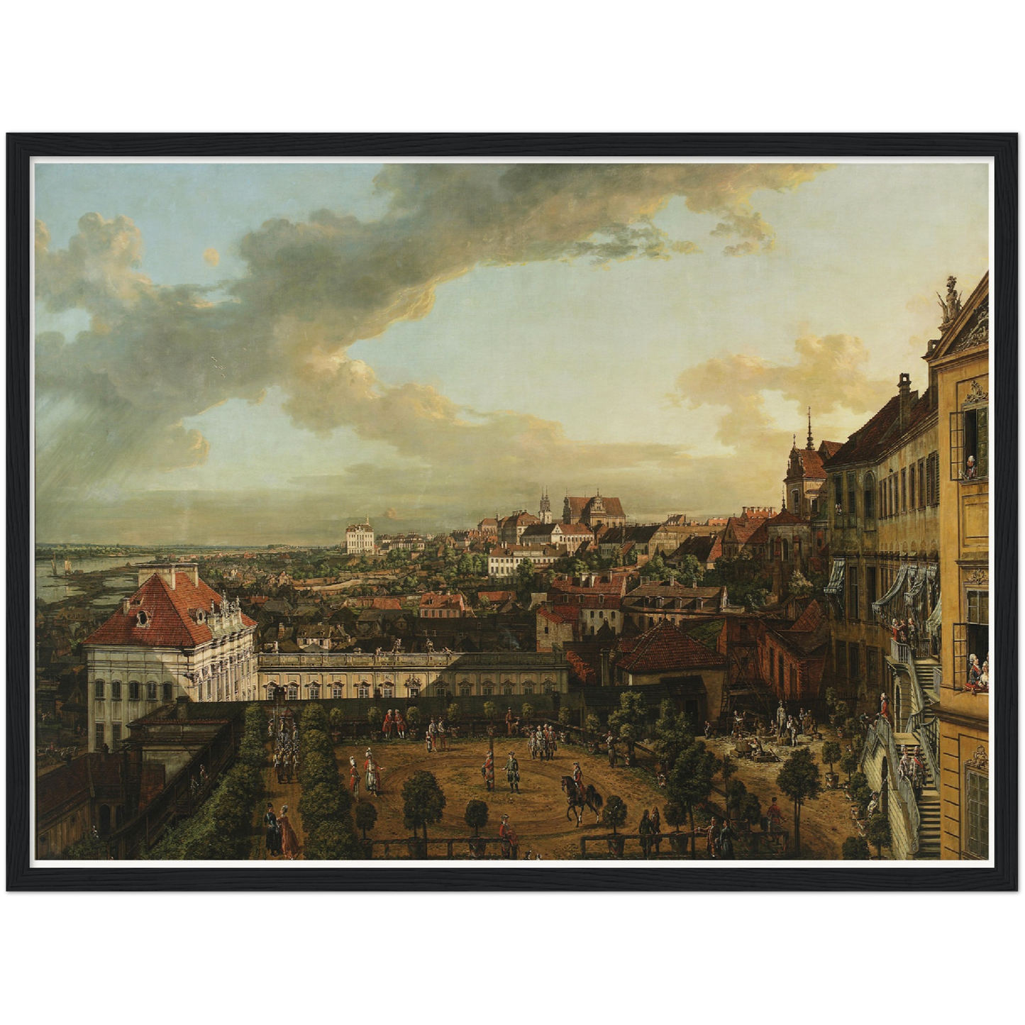 Historische Ansicht Warschau um 1750