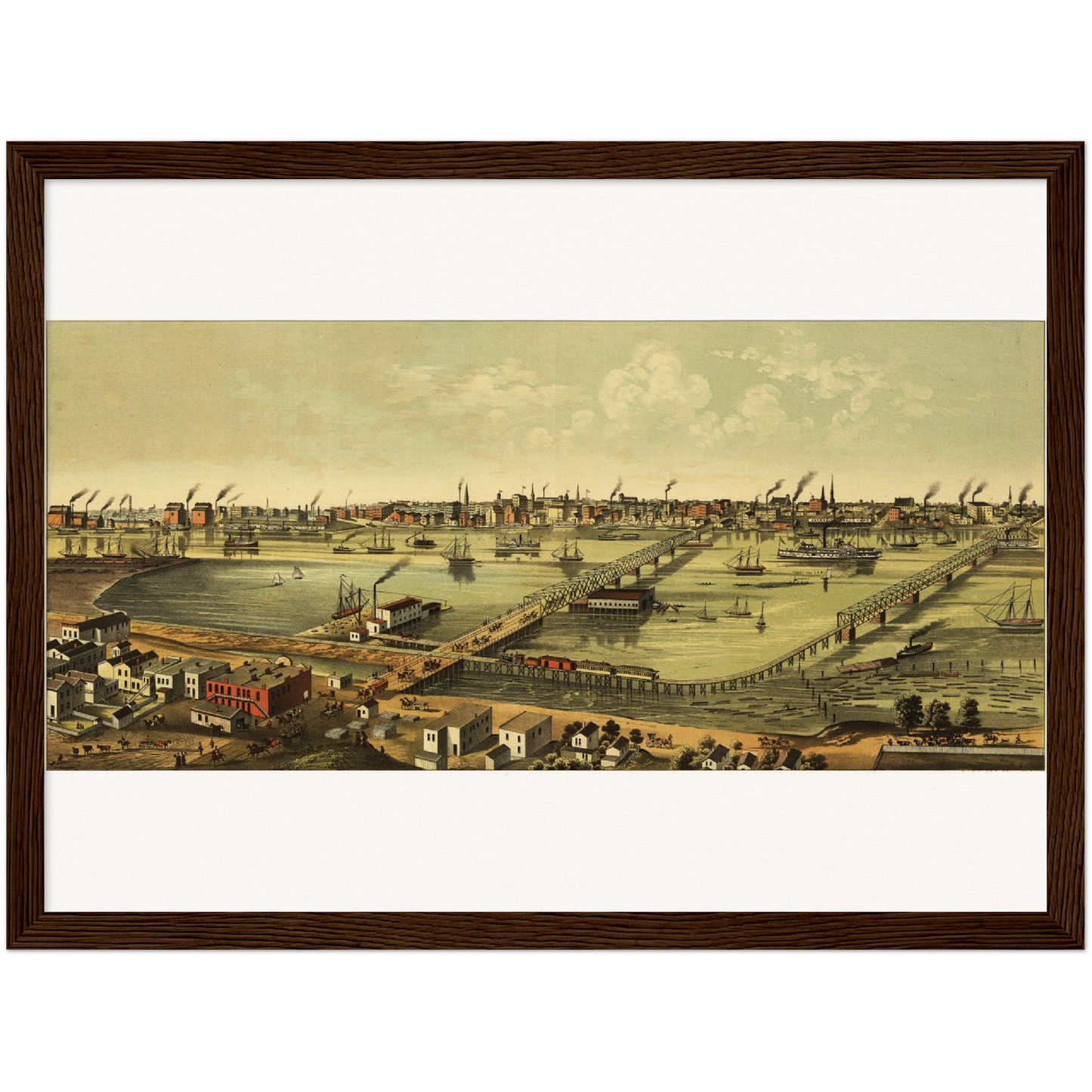 Historische Stadtansicht Toledo um 1876