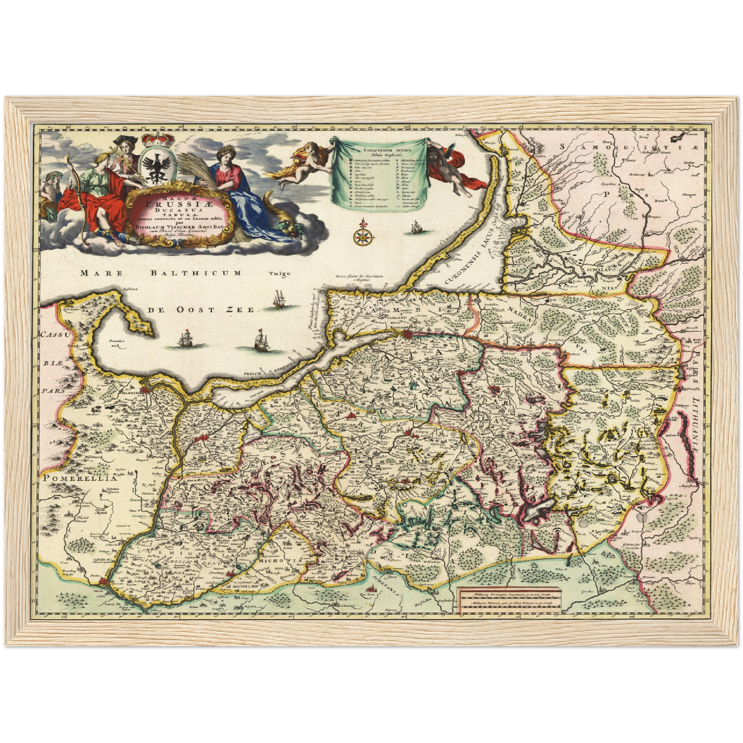 Historische Landkarte Preußen um 1680