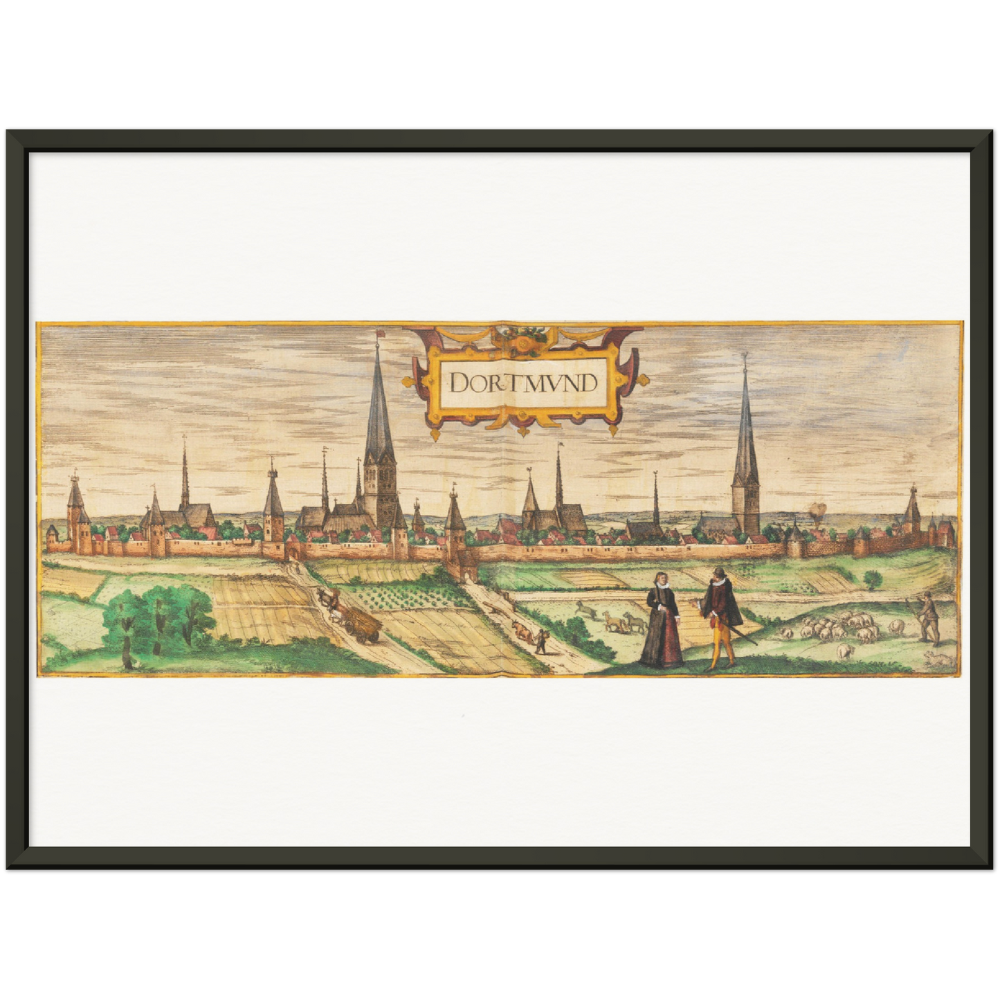 Historische Stadtansicht Dortmund um 1592