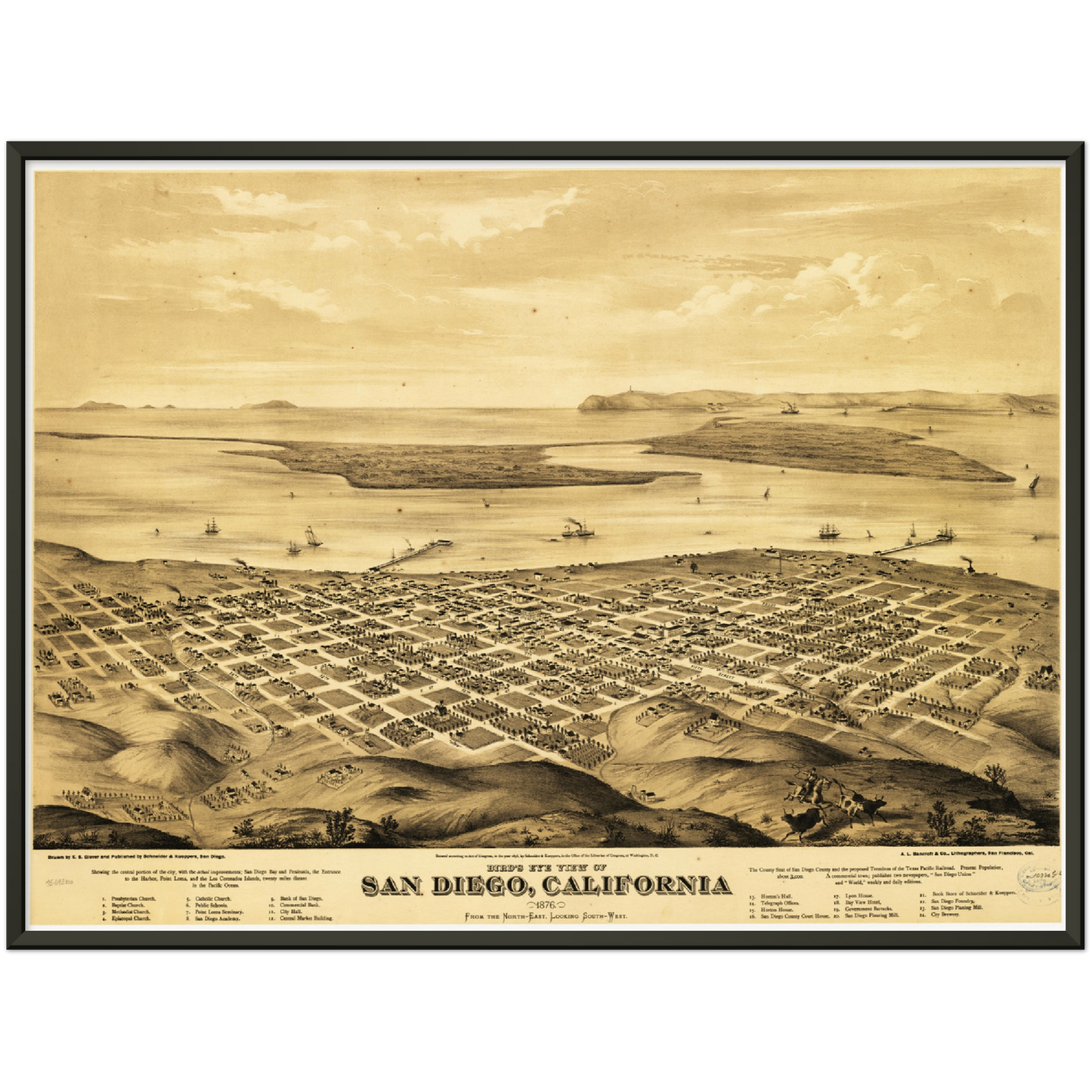 Historical city map Test product horizontal 3 sizes