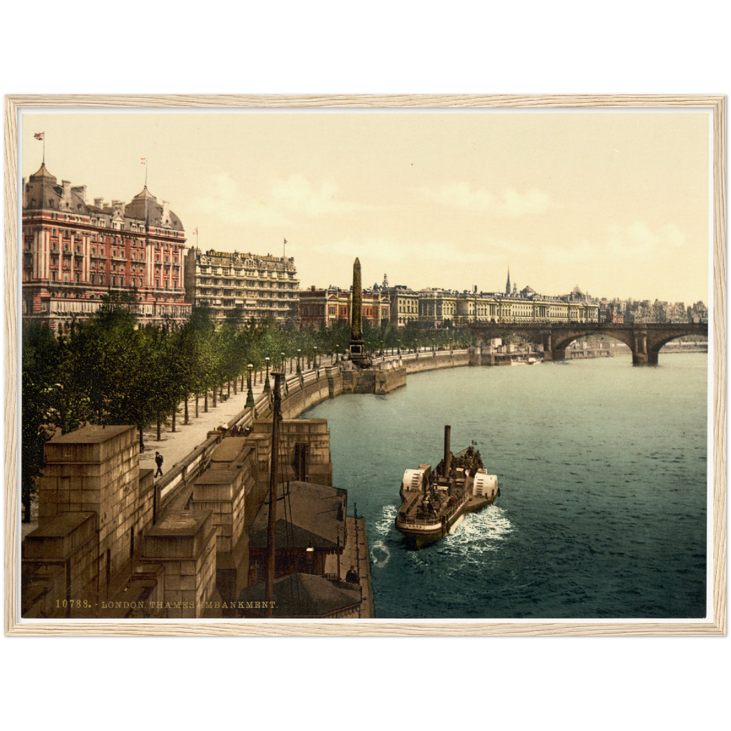 Historische Ansicht London Themse um 1895