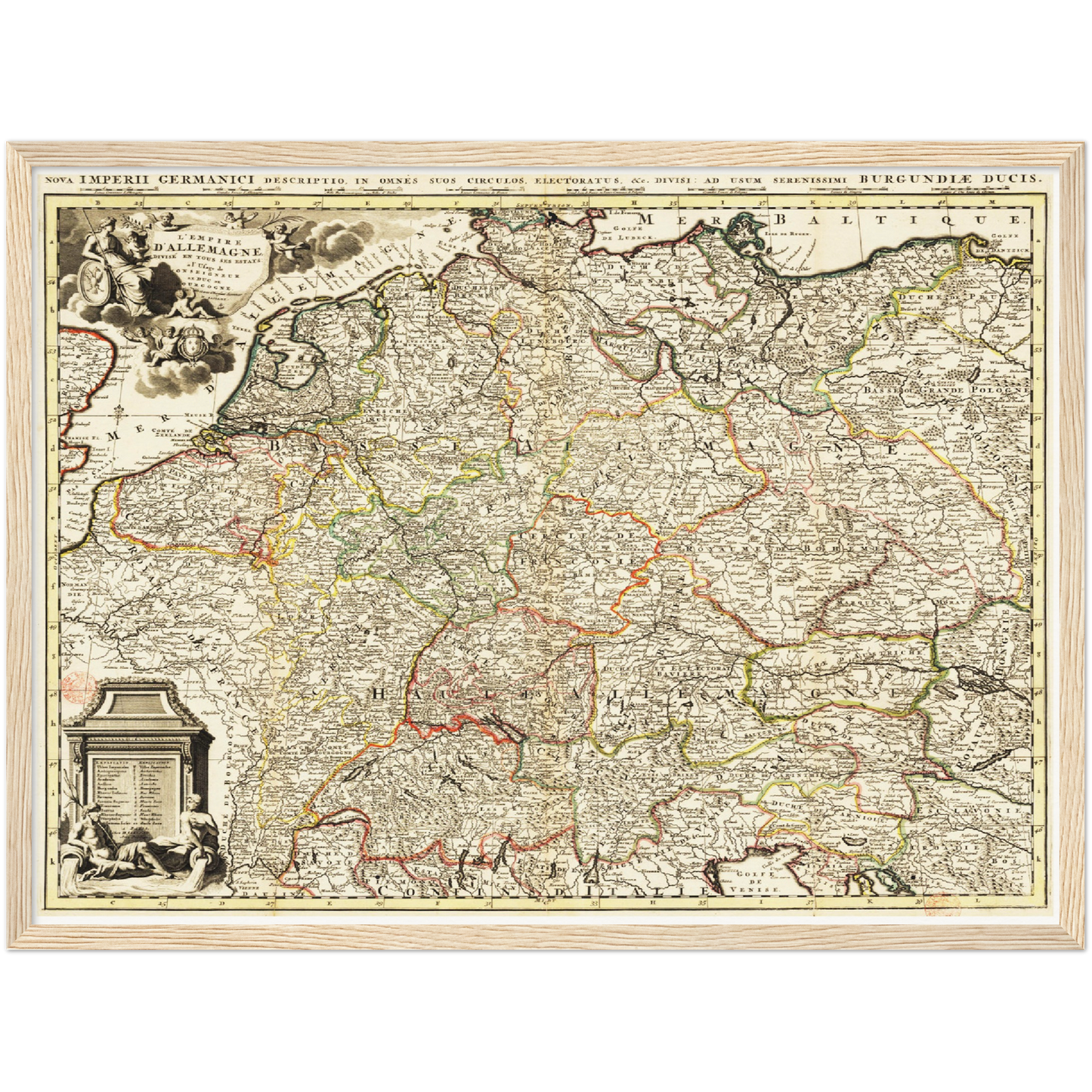 Historische Landkarte Deutschland um 1690