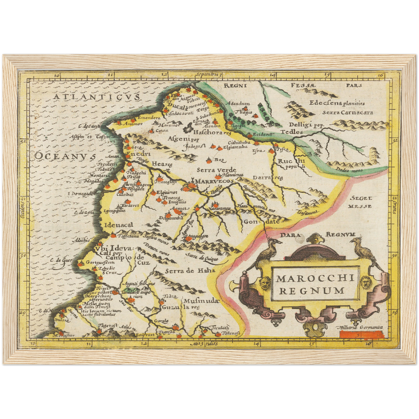 Historische Landkarte Marrakesch um 1609