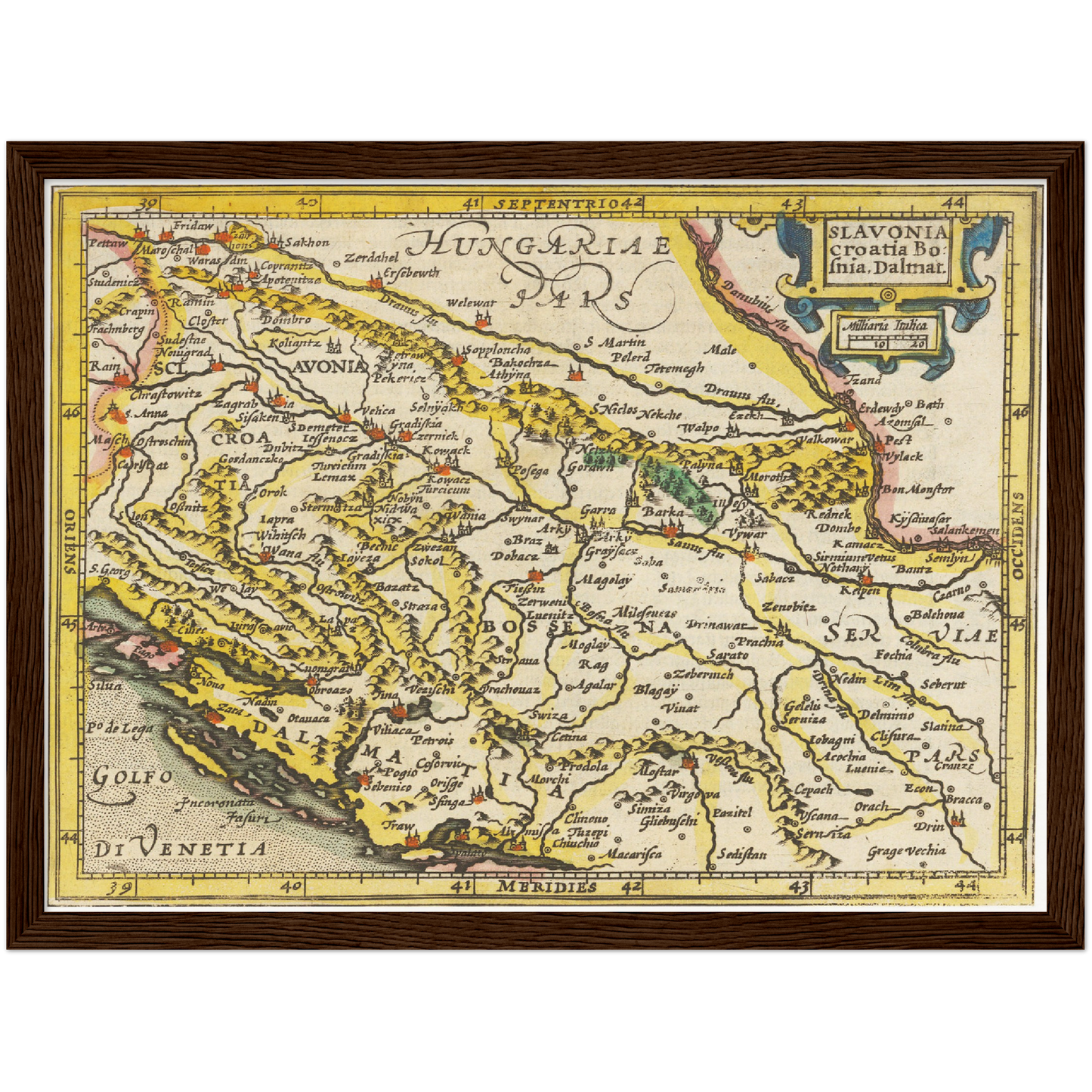 Historische Landkarte Balkan um 1609