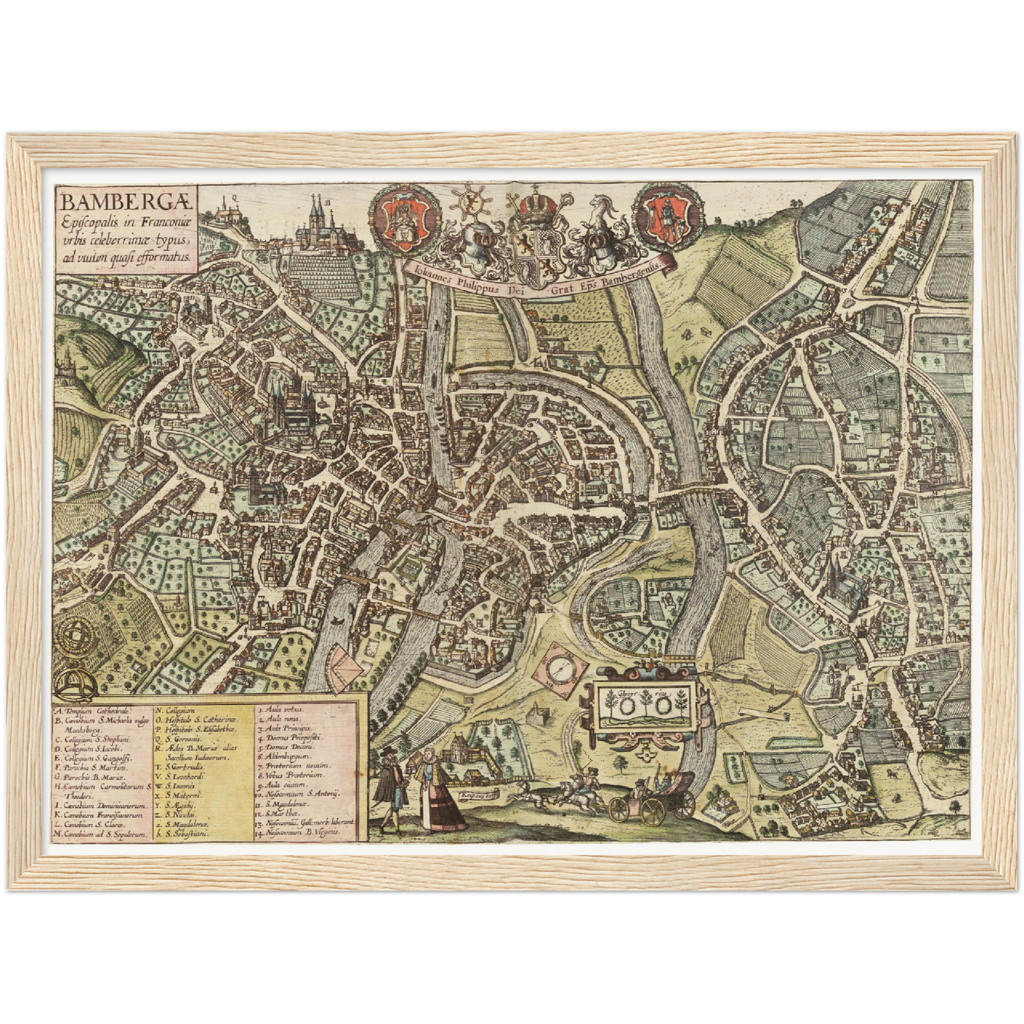 Historische Stadtansicht Bamberg um 1609
