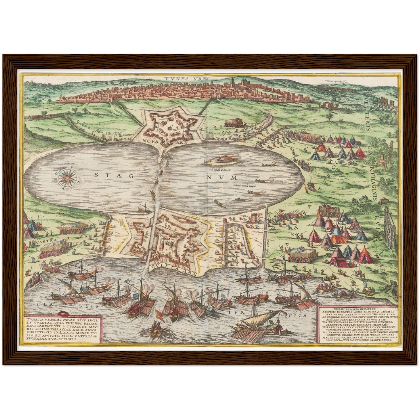 Historische Stadtansicht Tunis um 1575