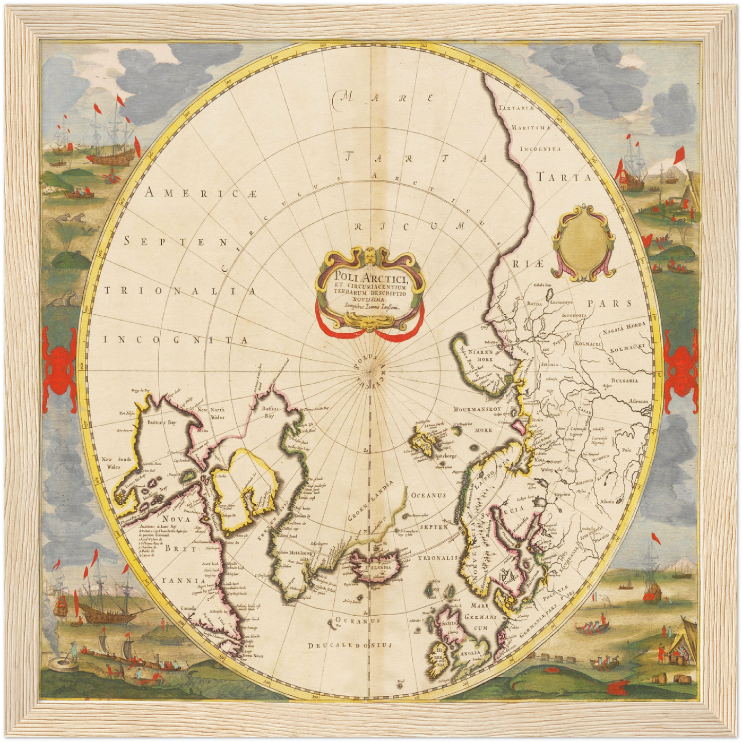 Historische Landkarte Arktis um 1694