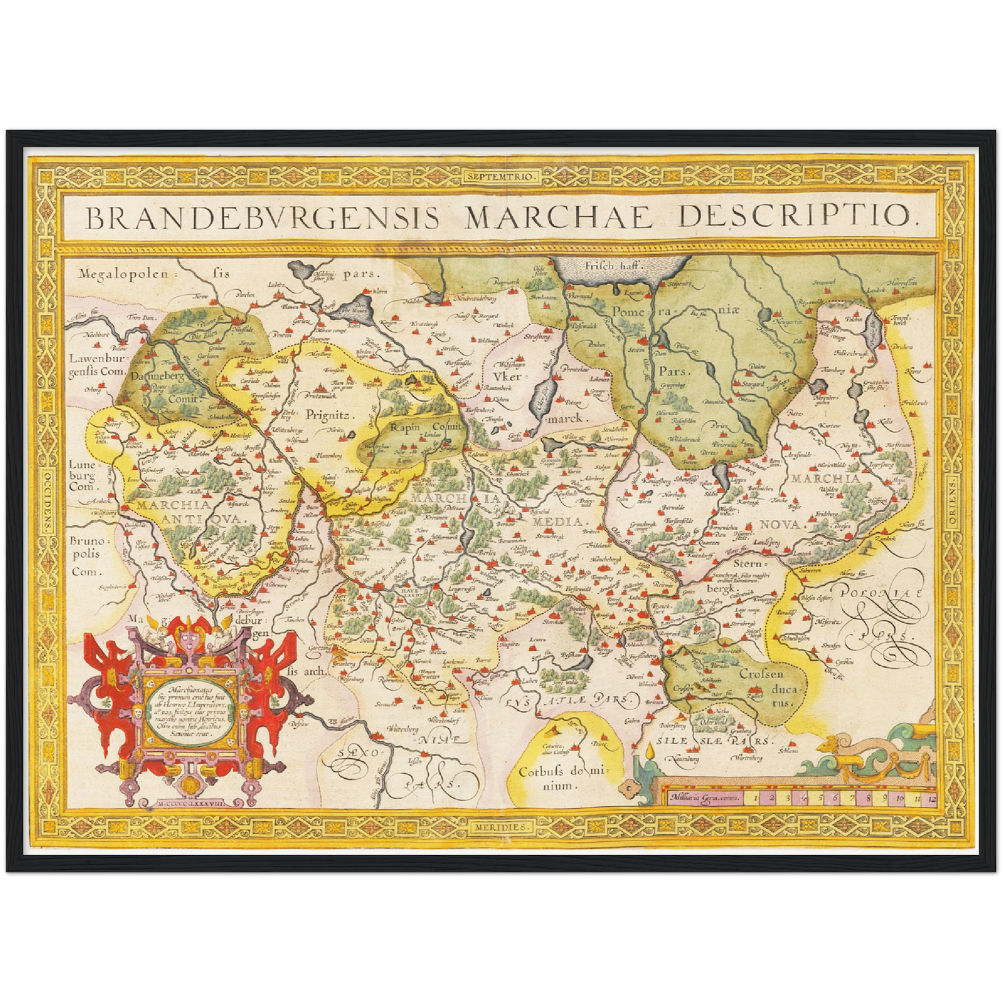 Historische Landkarte Brandenburg um 1609
