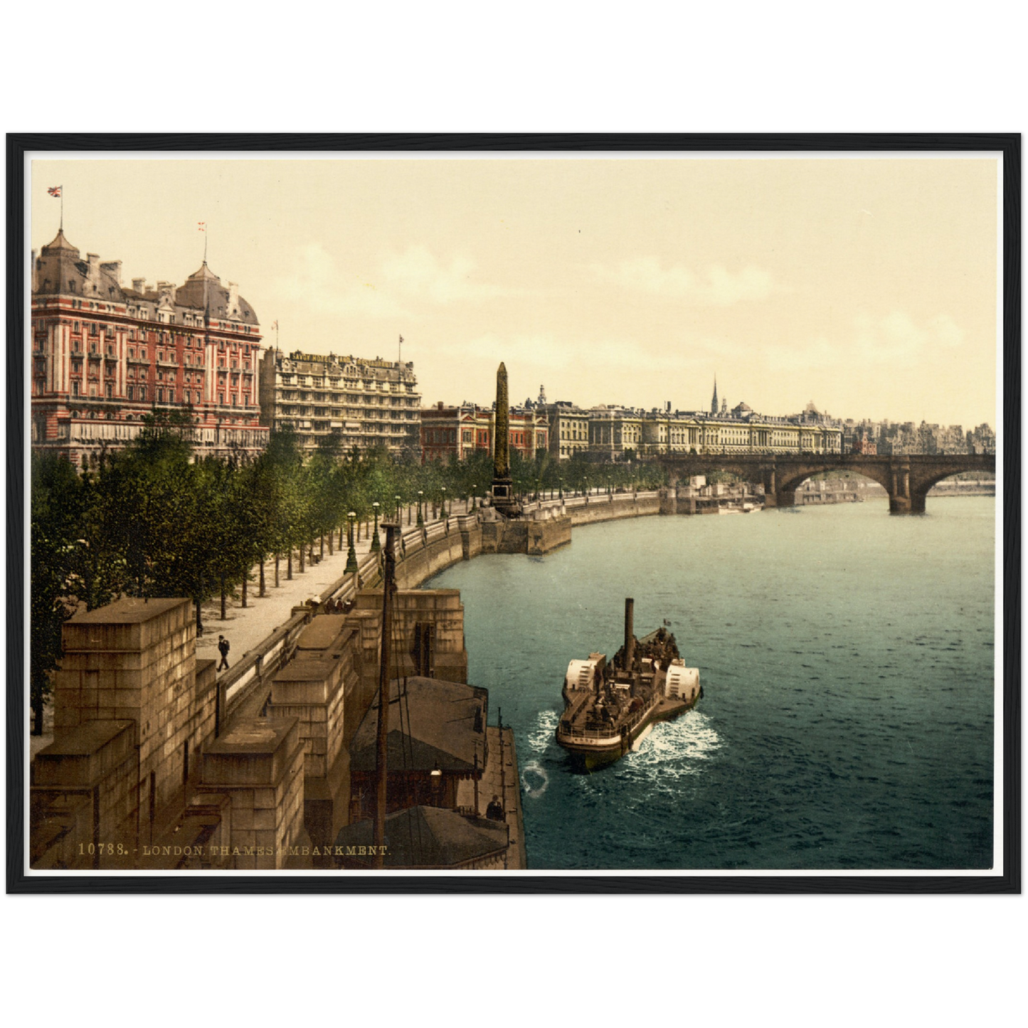 Historische Ansicht London Themse um 1895