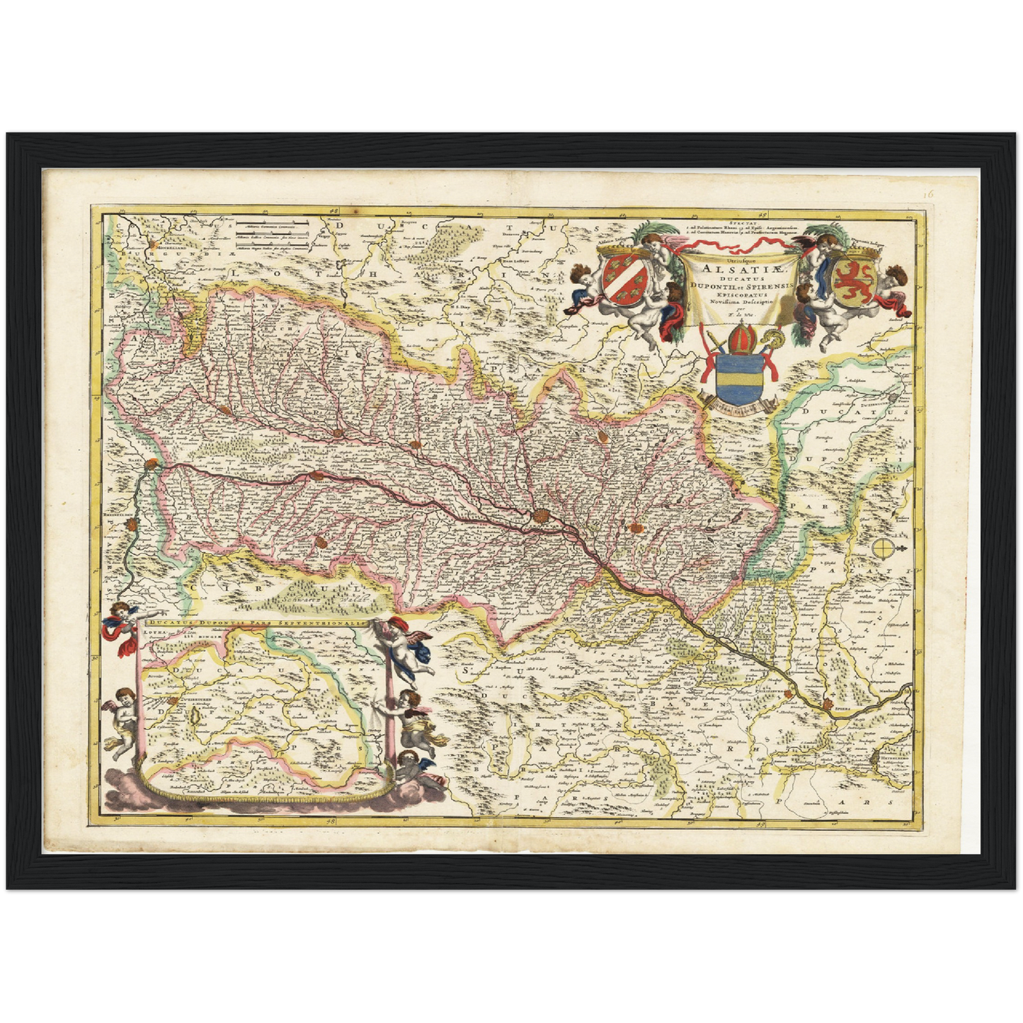 Historische Landkarte Baden um 1680