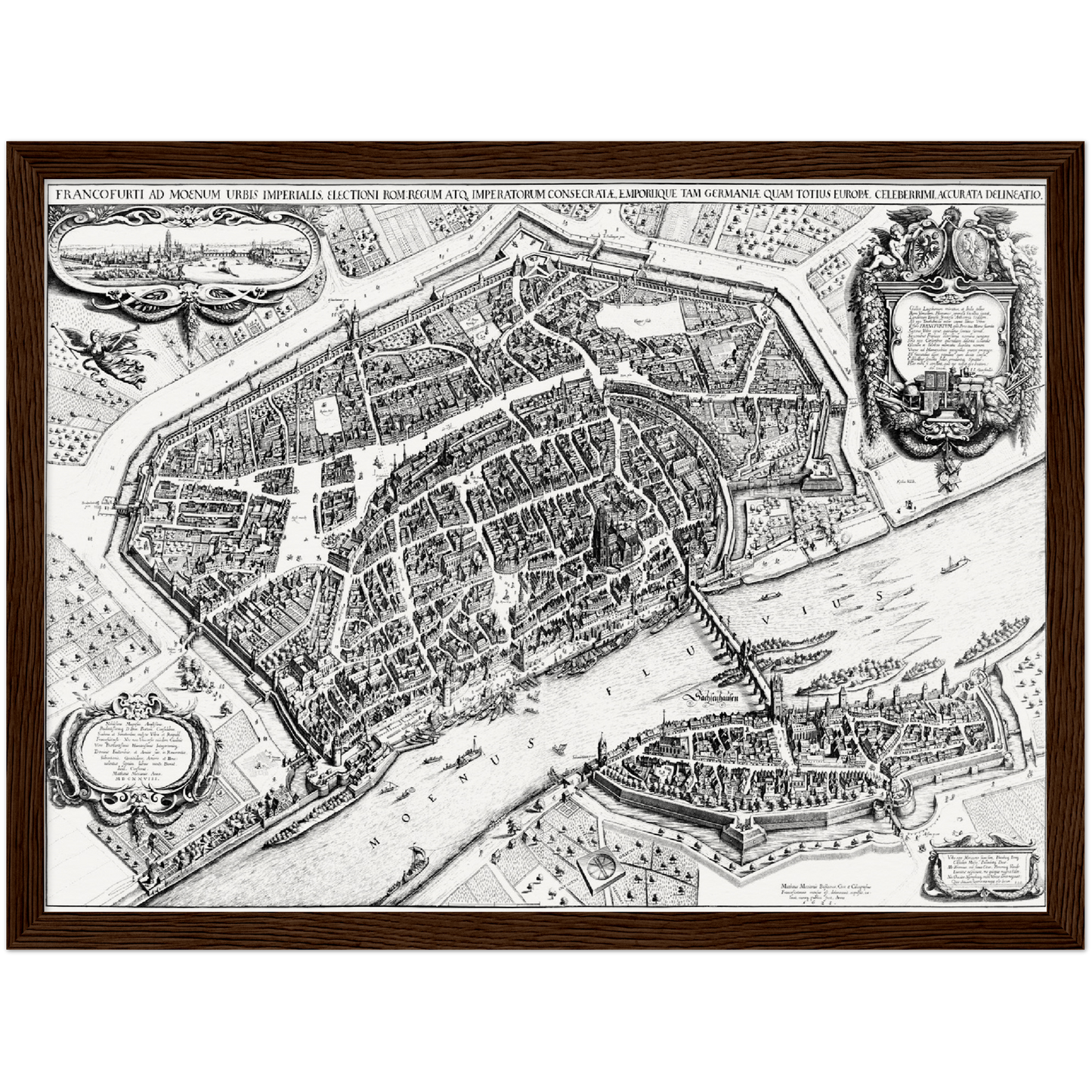 Historischer Stadtplan Frankfurt am Main um 1628