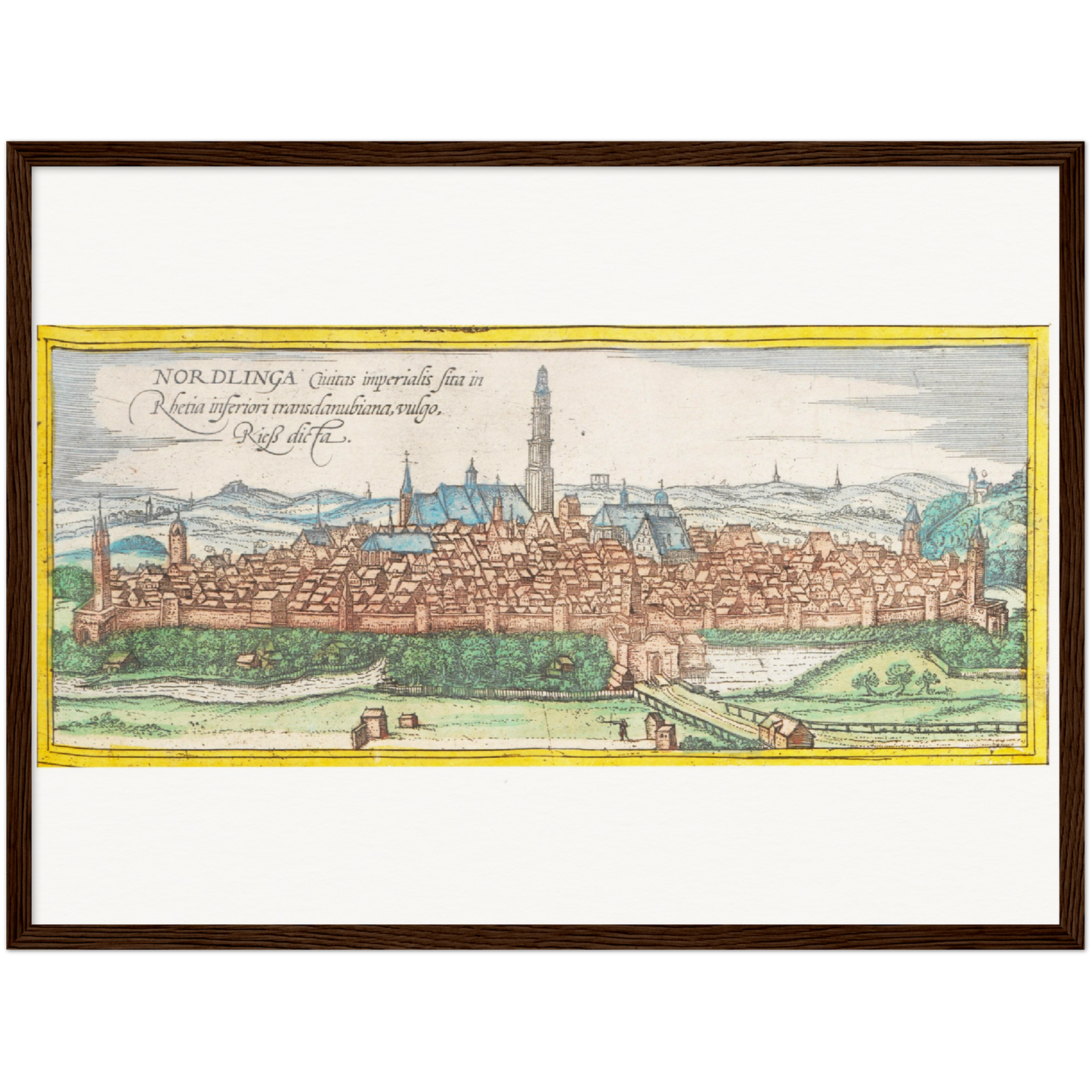 Historische Stadtansicht Nördlingen um 1570