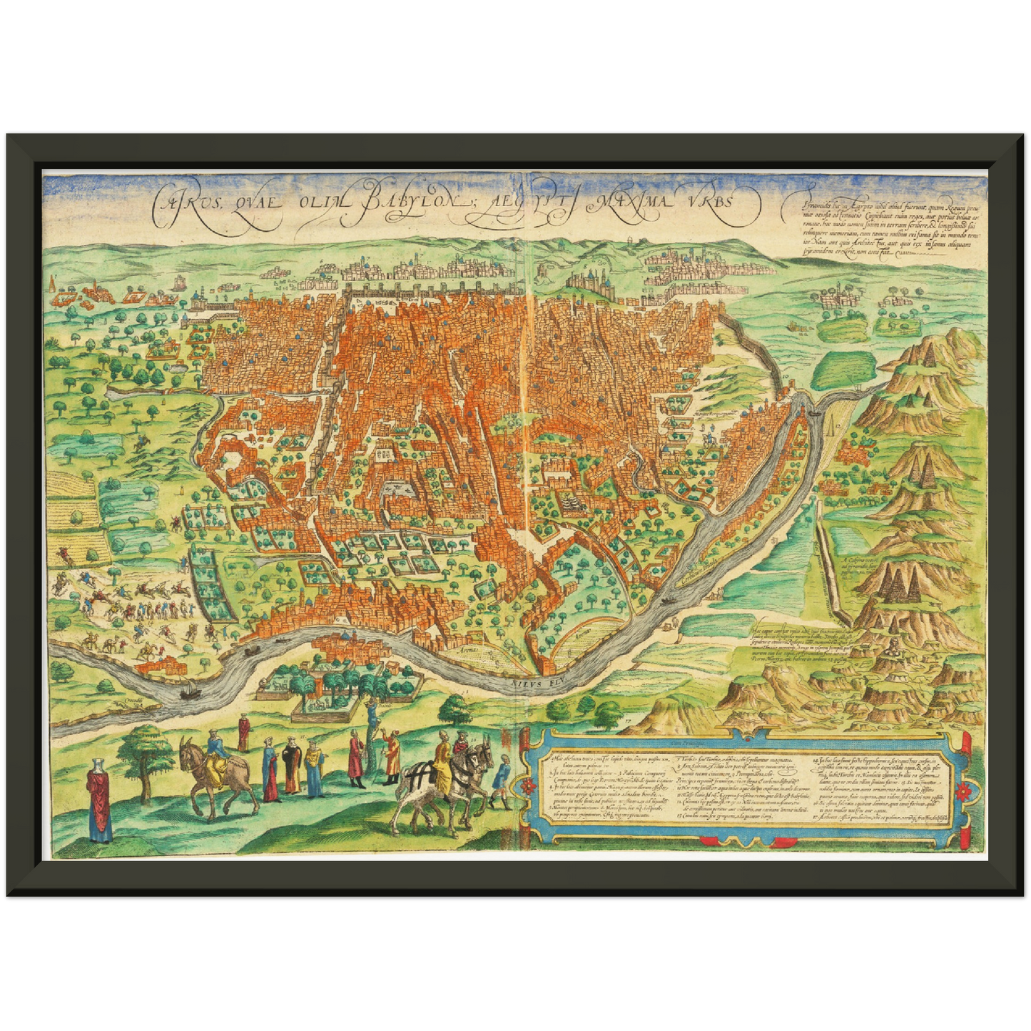 Historischer Stadtplan Kairo um 1572