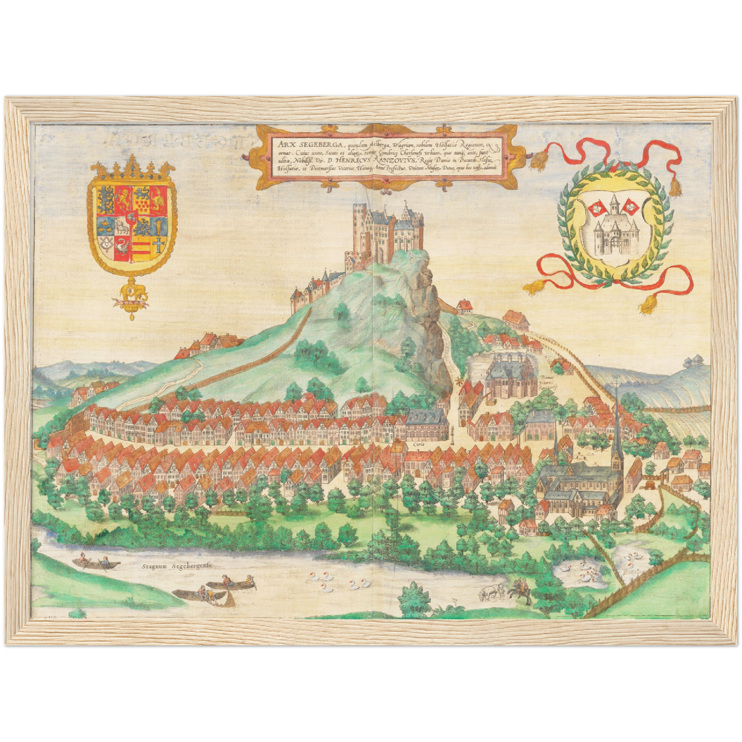 Historische Stadtansicht Segeberg um 1592